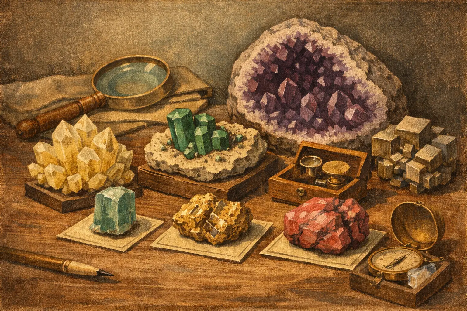 Etiquetas para ejemplares de minerales: qué deben contener