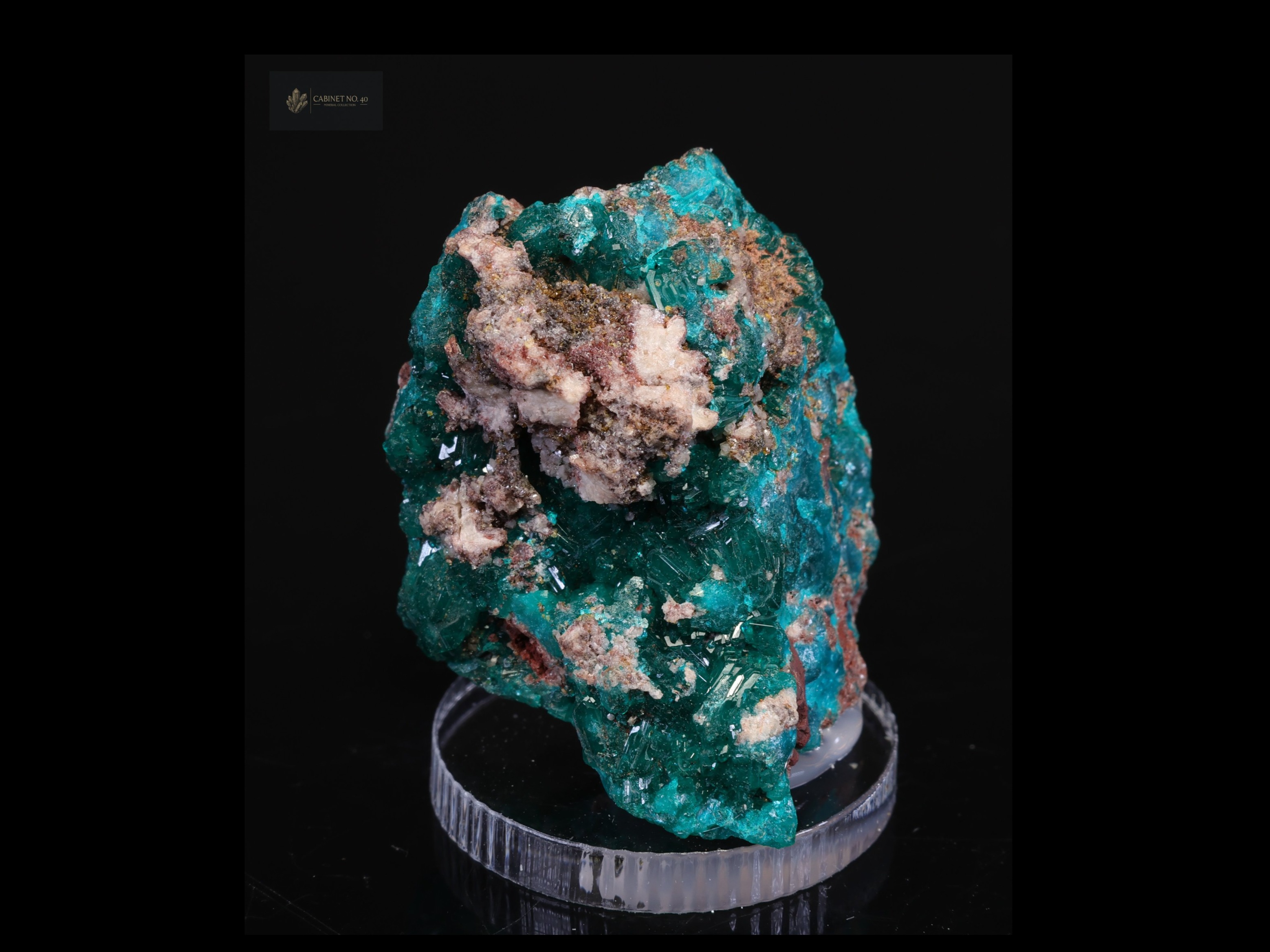 Szmaragdowo-zielony Dioptaz z N'tola Mine