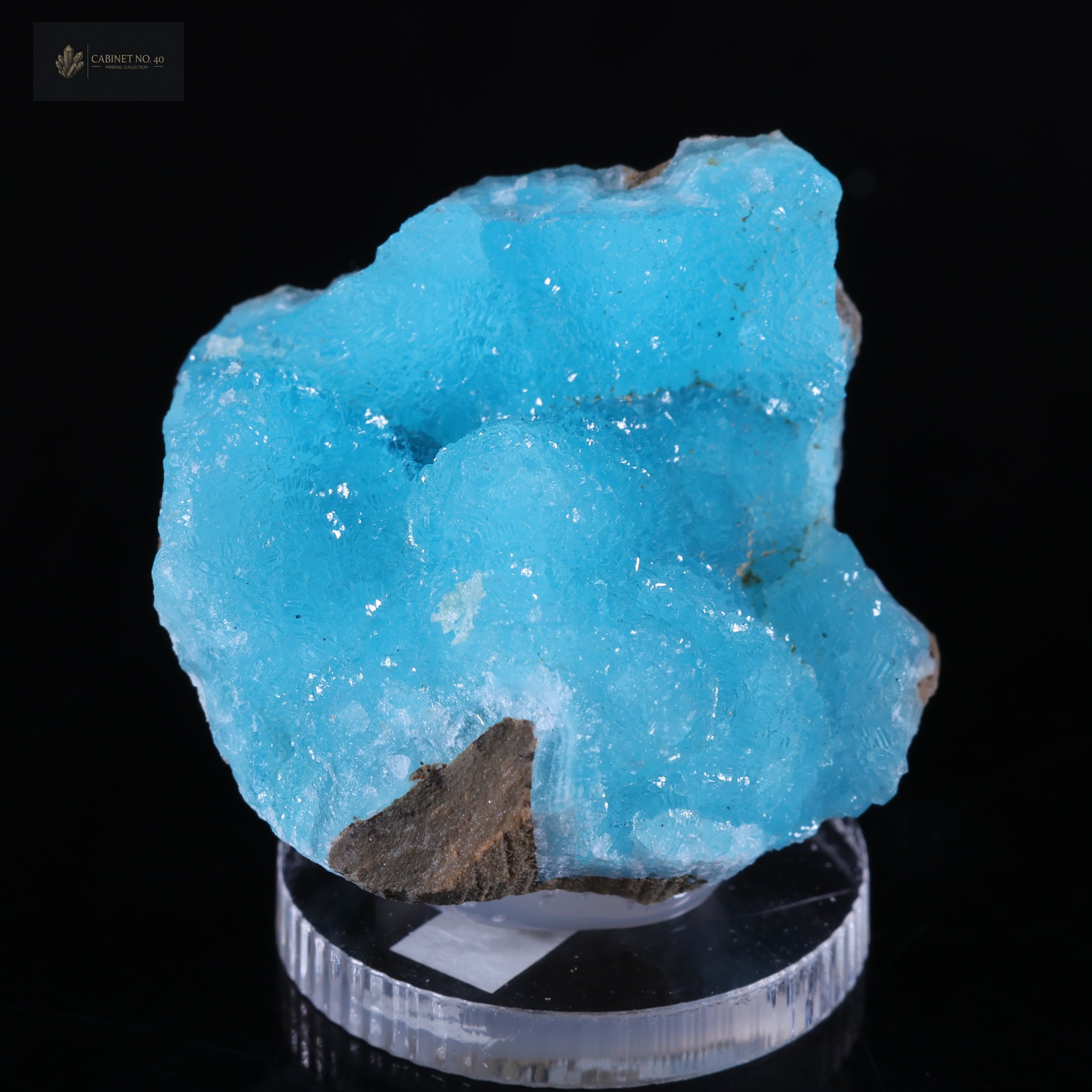 Blue Hemimorphite from Palabanda in the Republic of the Congo