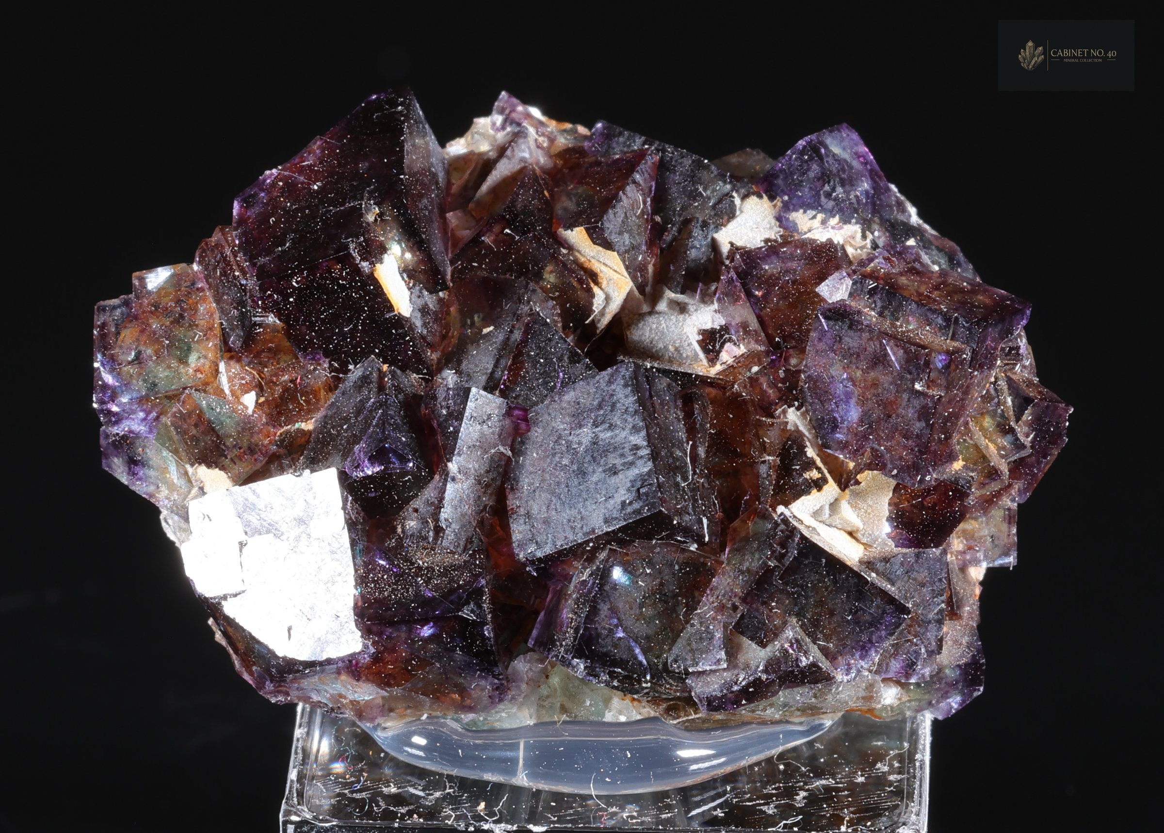 Dark Purple Fluorite Cubes from Namibia