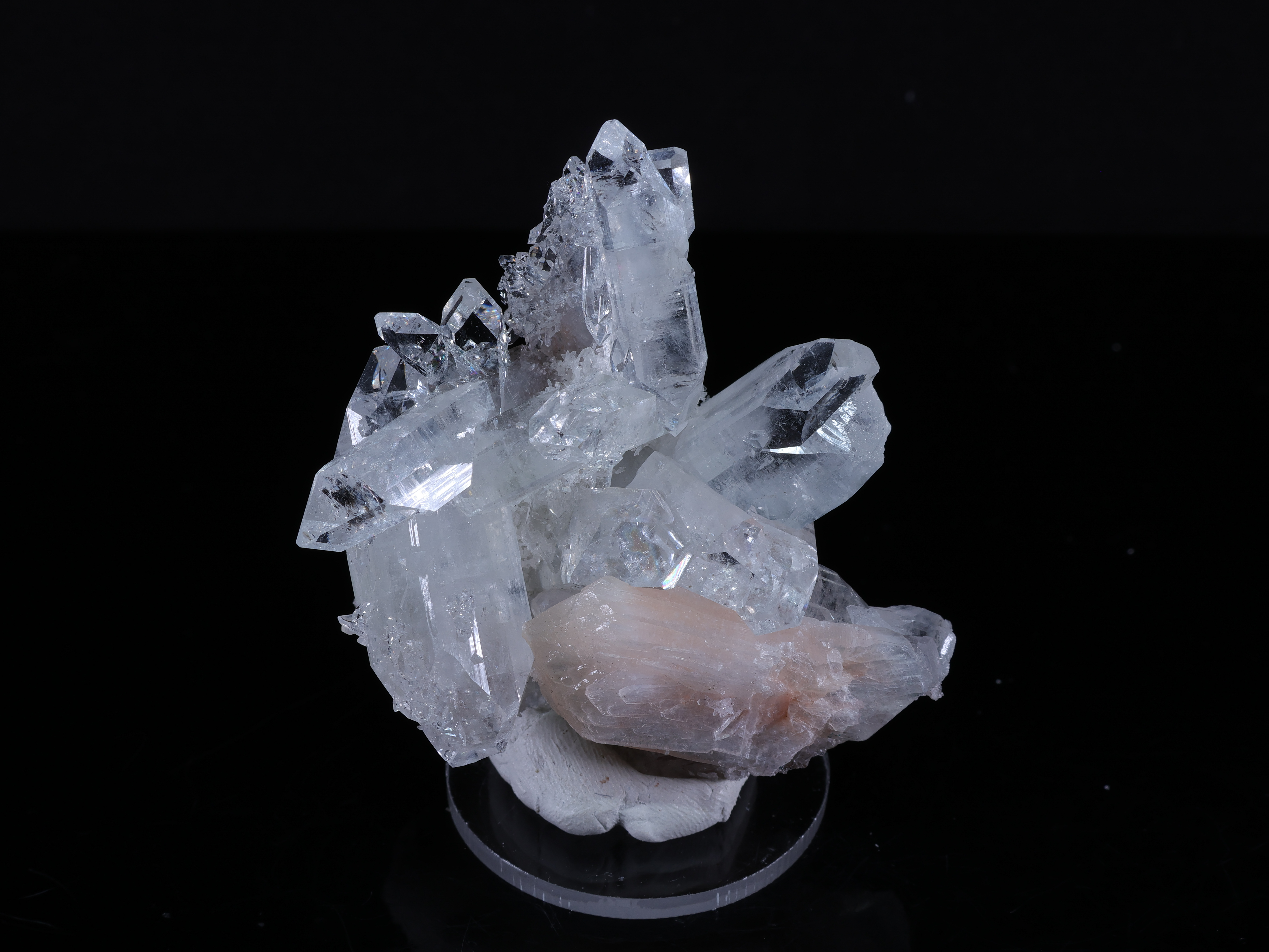 Przezroczysty apofyllit ze stilbitem z Maharasztry - 6,2cm