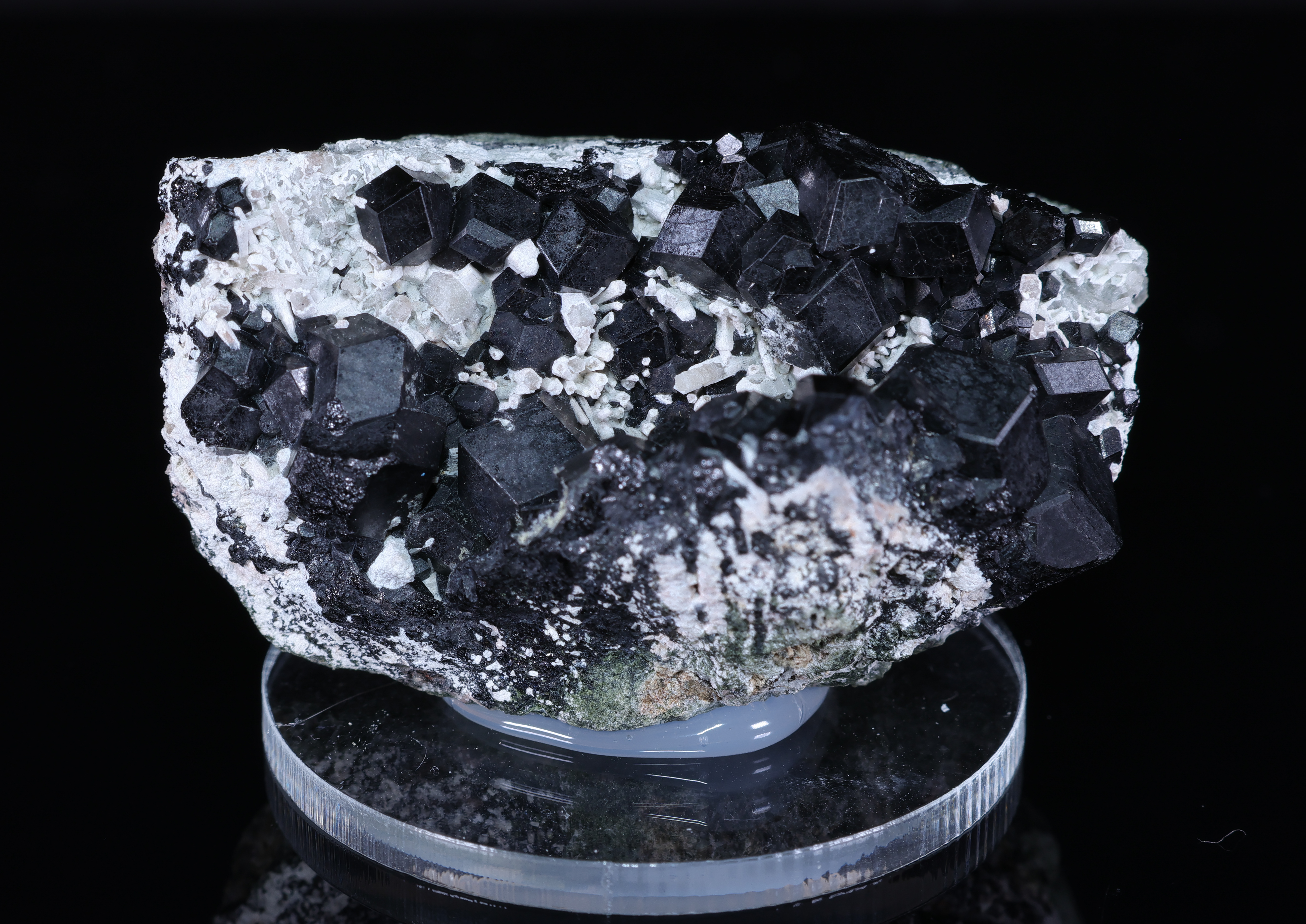 Schorlomite with Nepheline from Jebel Bou-Agrao - Jebel Bou-Agrao