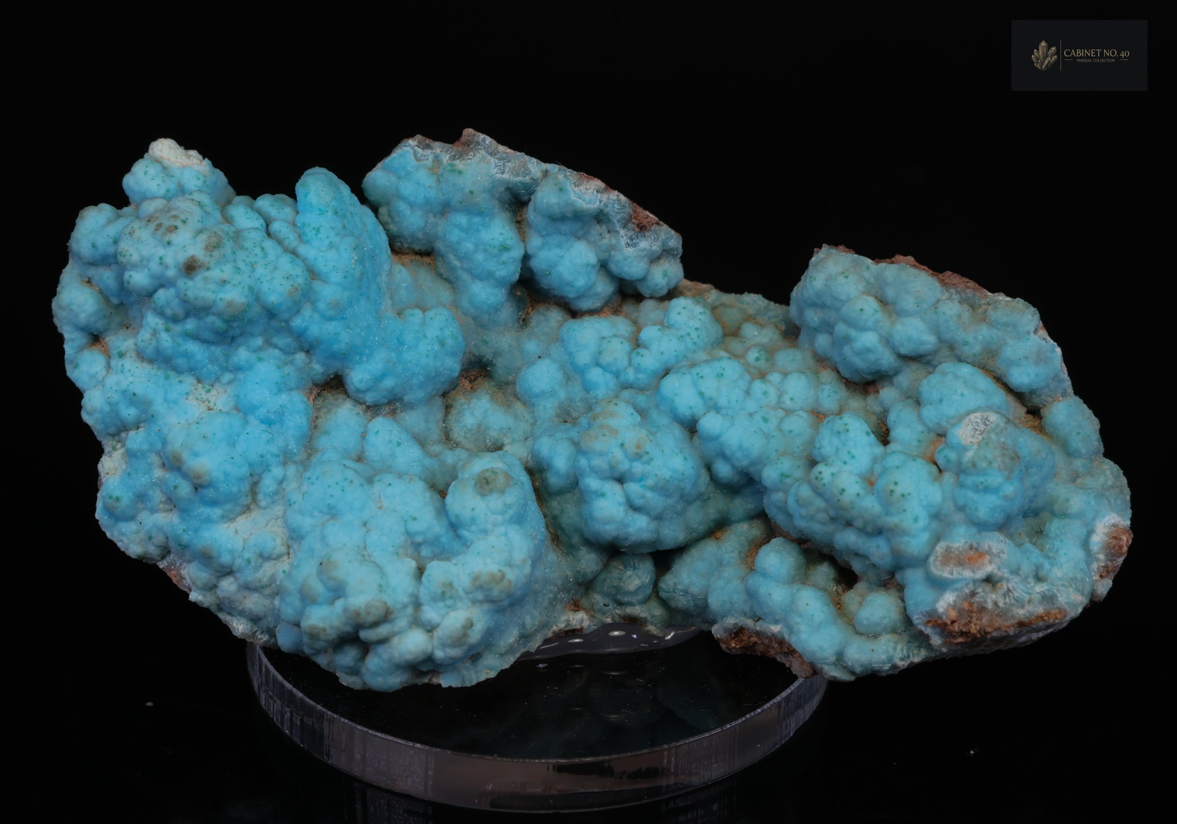 Blue Botryoidal Hemimorphite from Mindouli