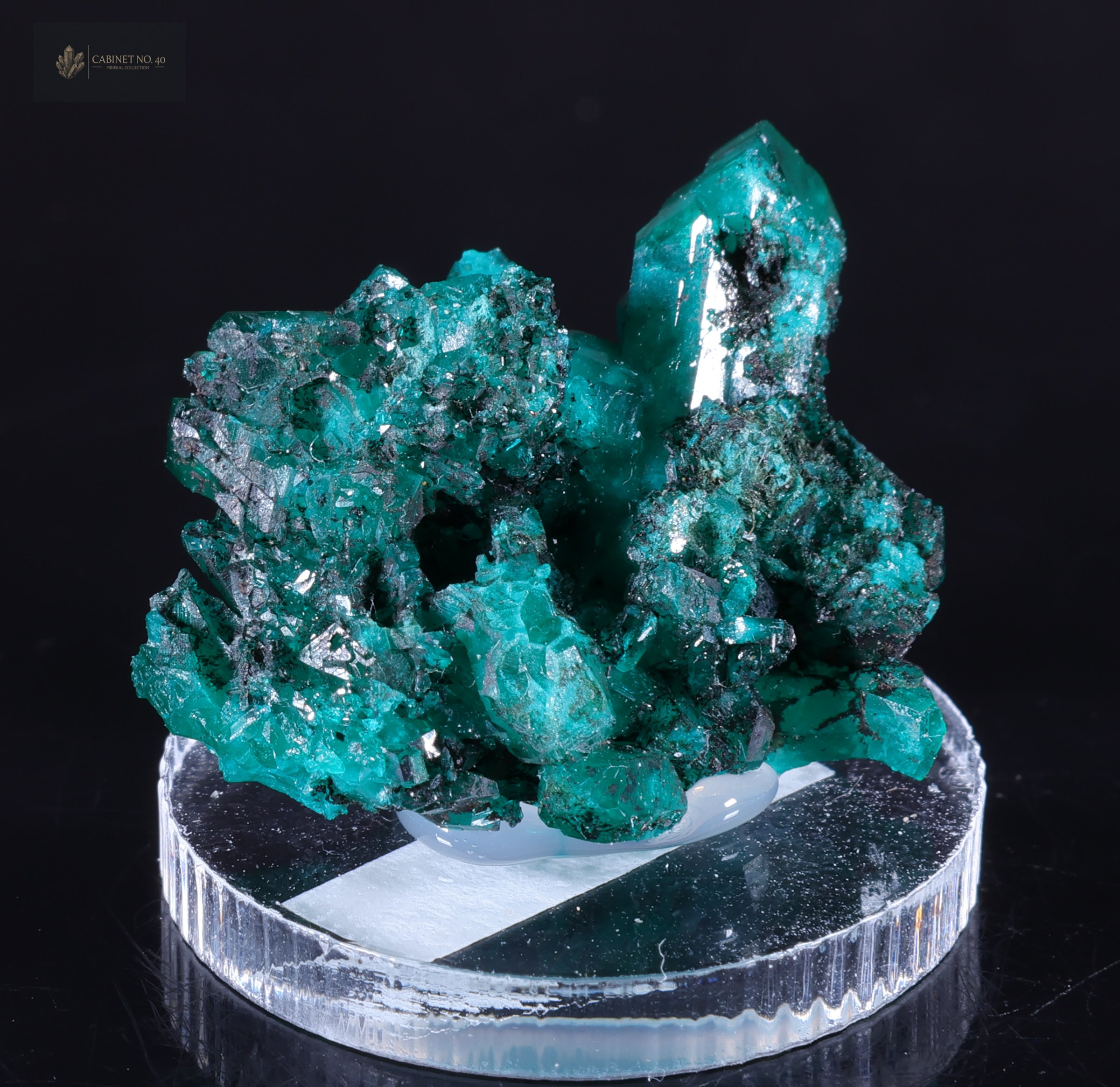 Emerald Green Dioptase from N'tola Mine