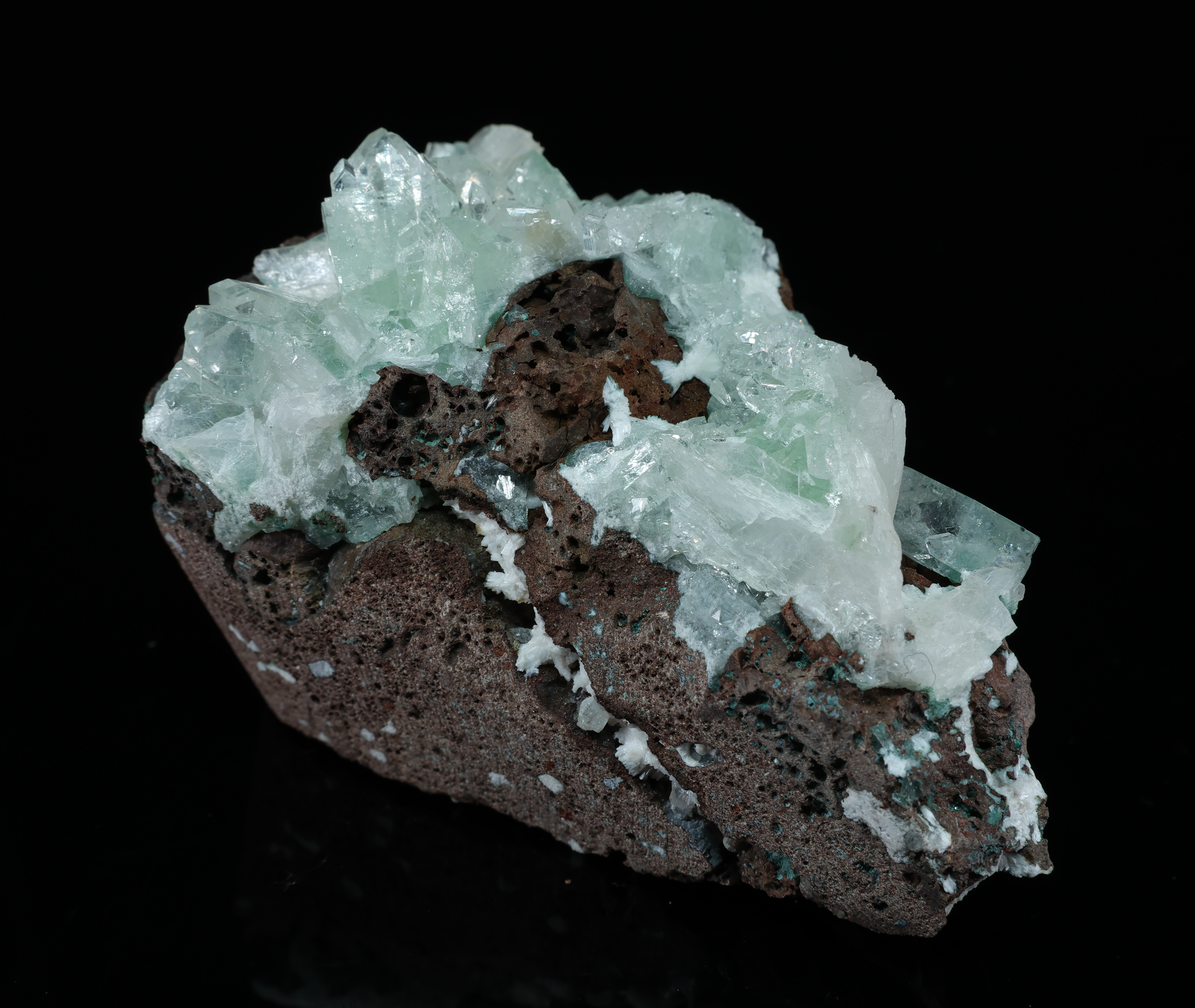Apofilita verde menta de India