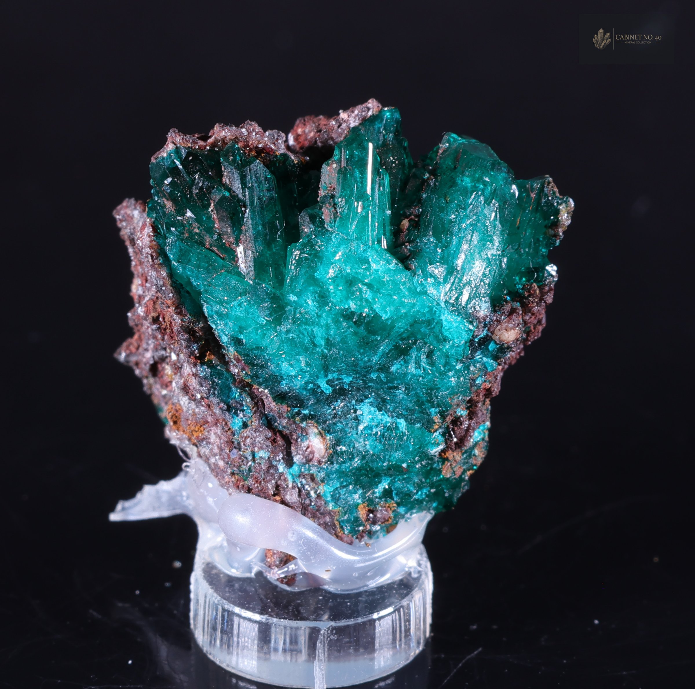 Emerald Green Dioptase from N'tola Mine