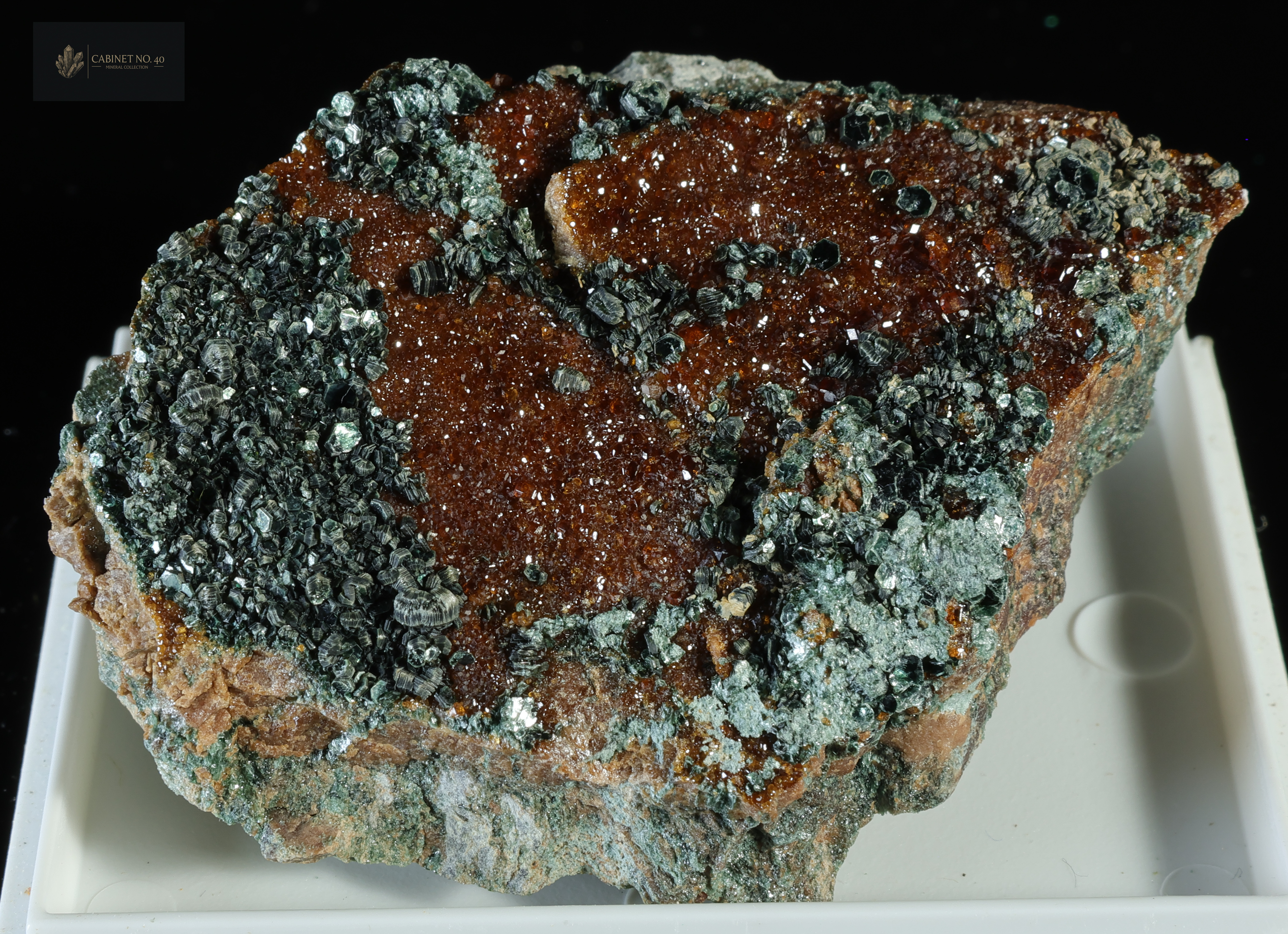 Hessonite Garnet, Clinochlore, Diopside