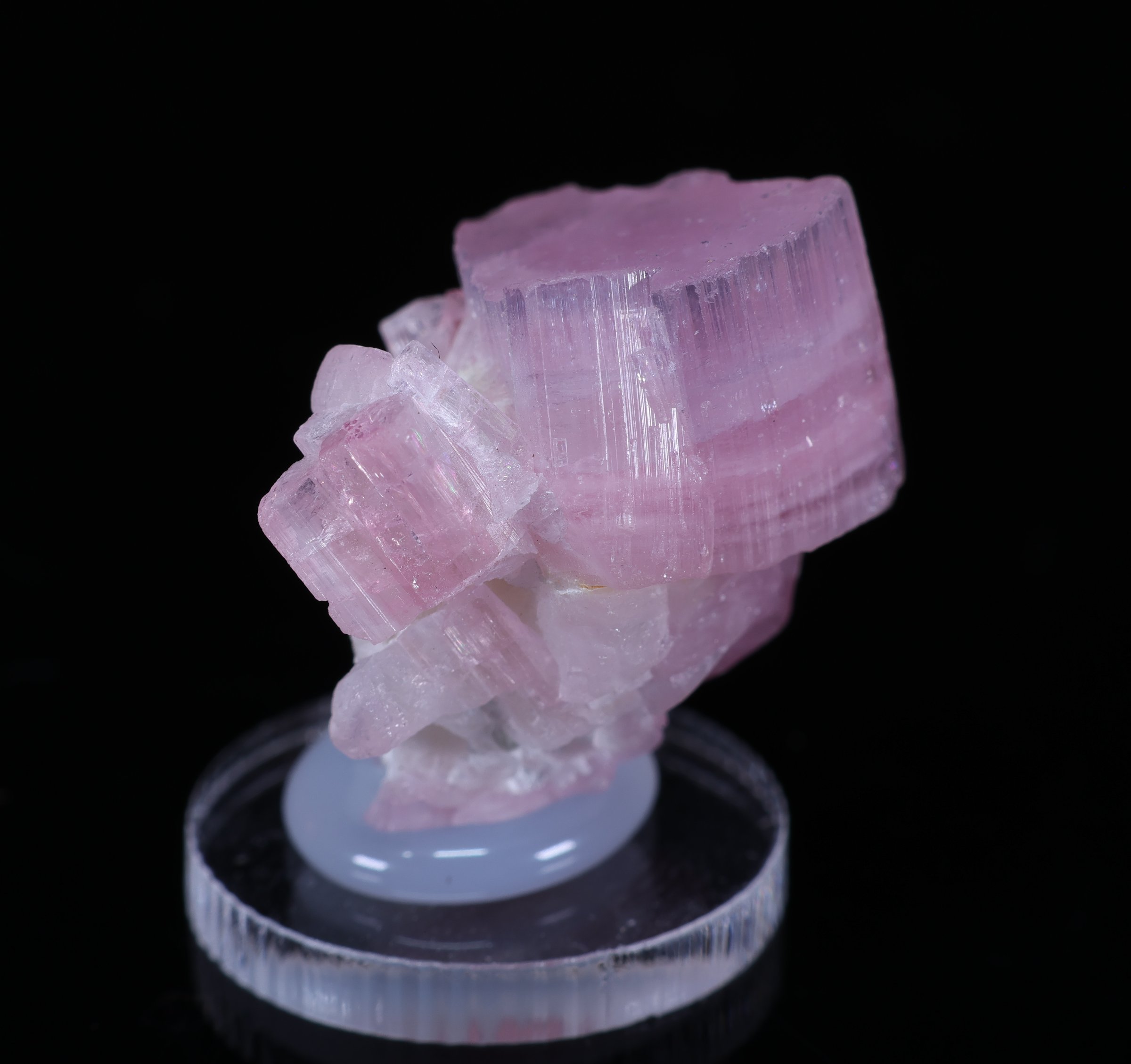 Turmalina rosa en albita de Afganistán