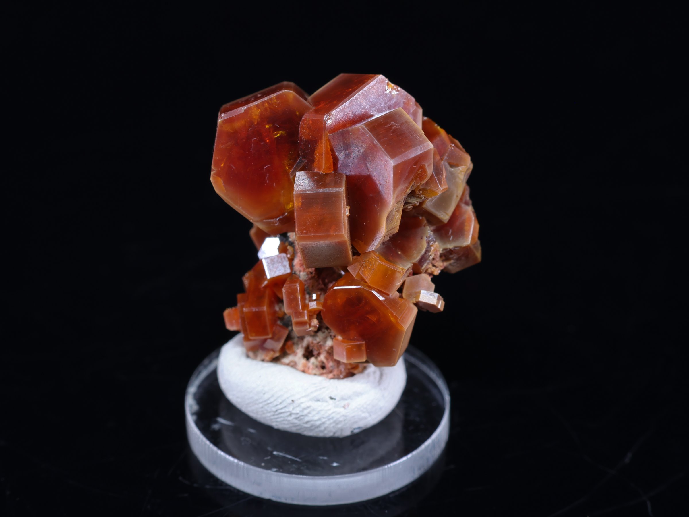 Red-brown crystals of Vanadinite from Taouz in Morocco