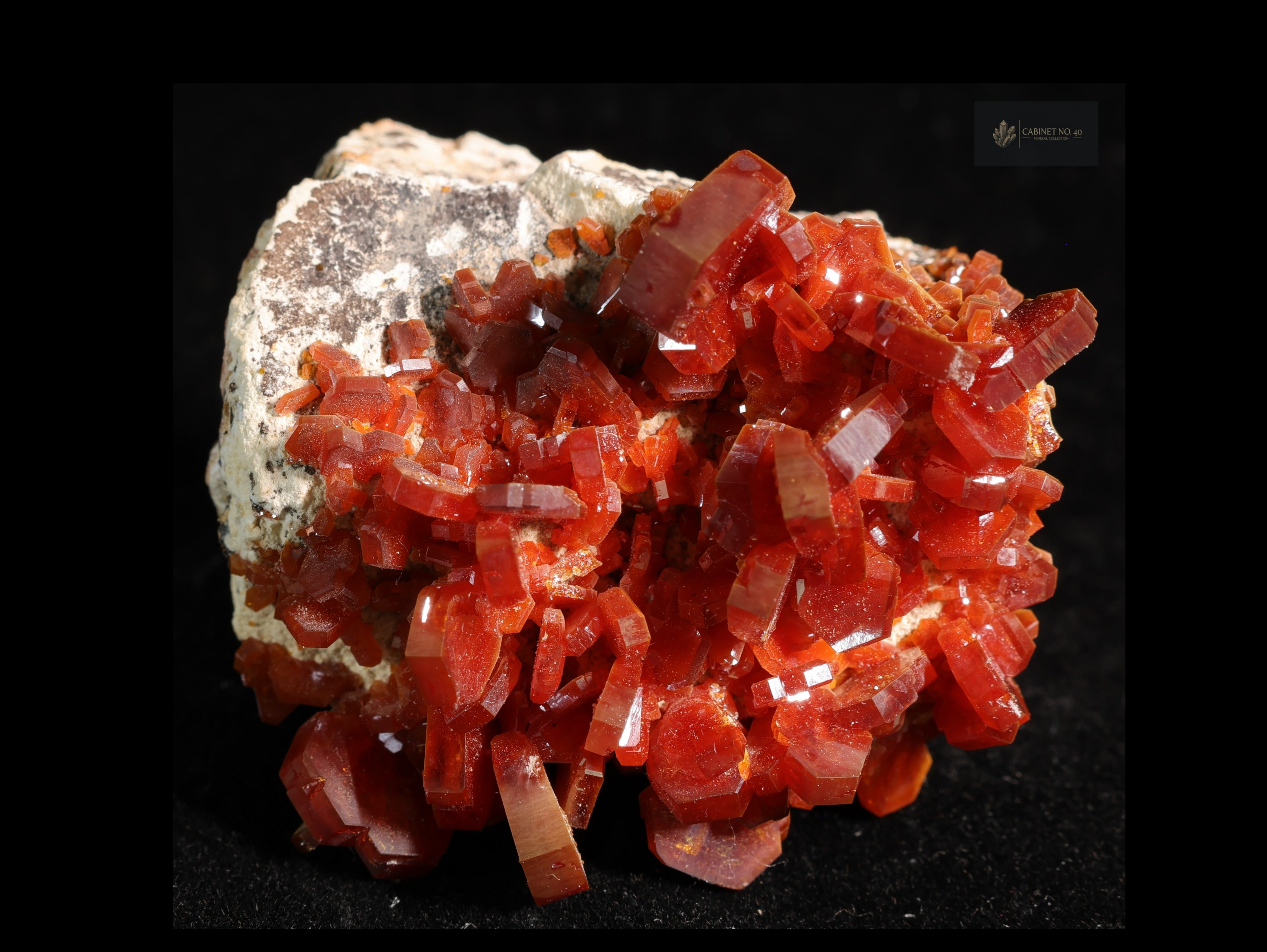 Intensely red vanadinite from Morocco