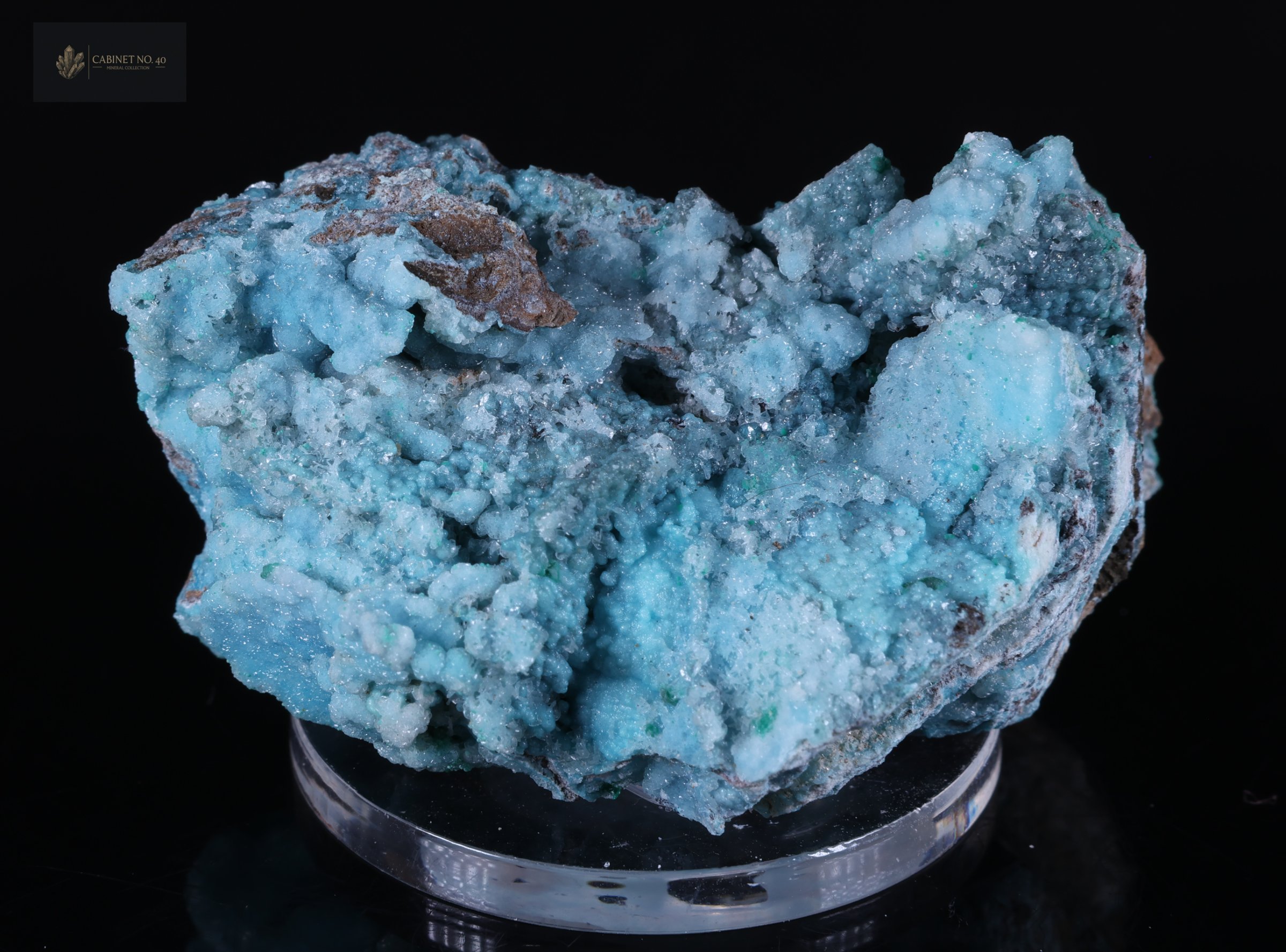 Blue Hemimorphite in Botryoidal Form from Mindouli, Republic of the Congo