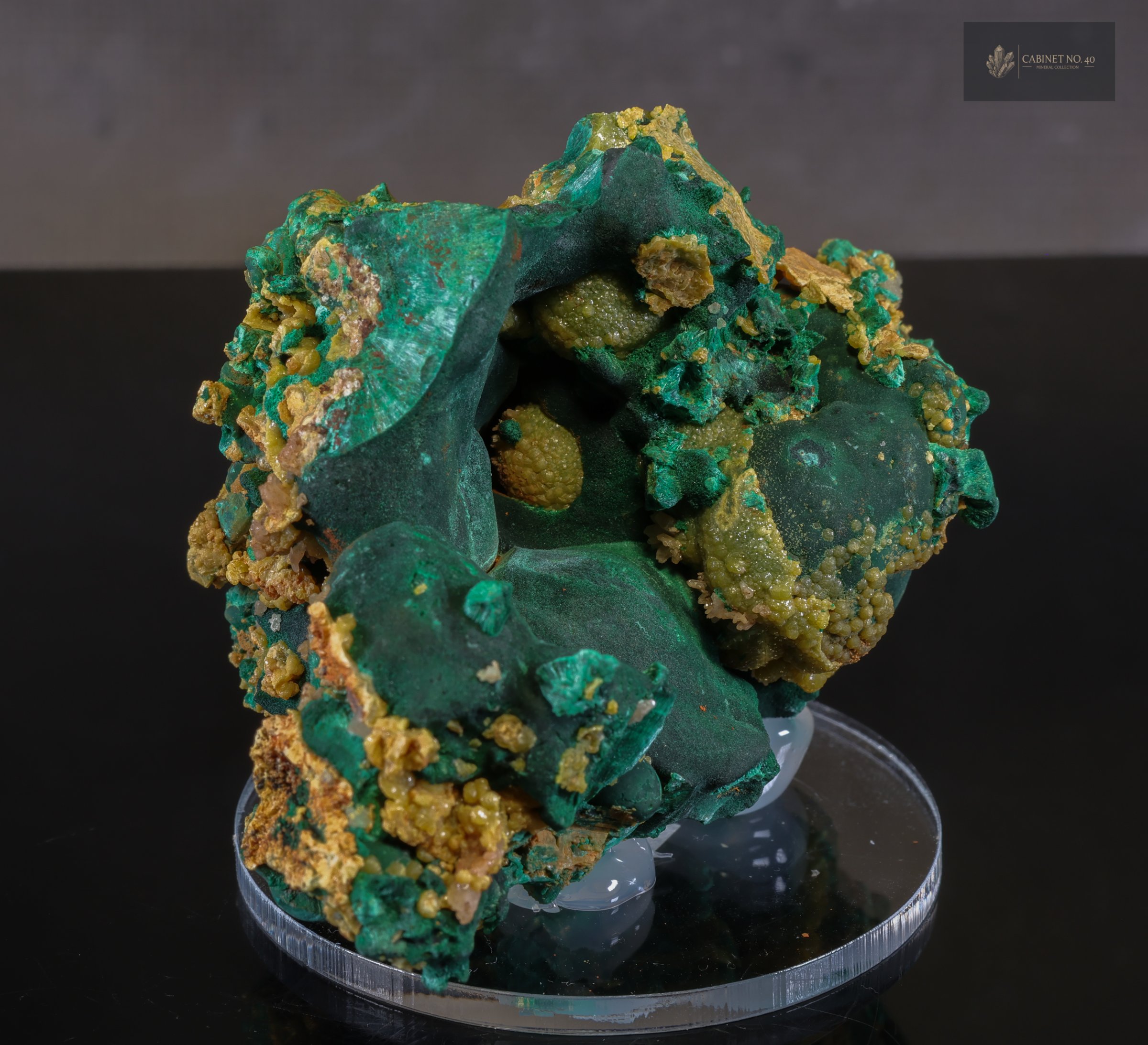 Pyromorphite, Cerussite, and Malachite from Brown's Prospect - a classic association from Australia - Brown's Prospect, Rum Jungle, Coomalie Shire, Northern Territory
