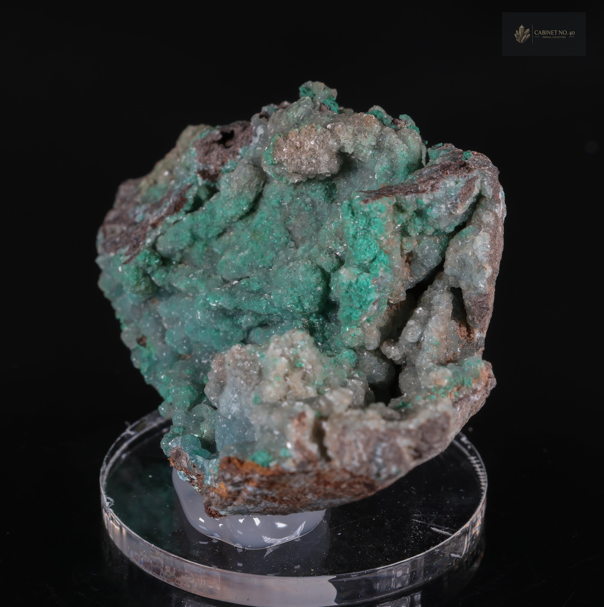 Green Hemimorphite from Mindouli in the Republic of the Congo