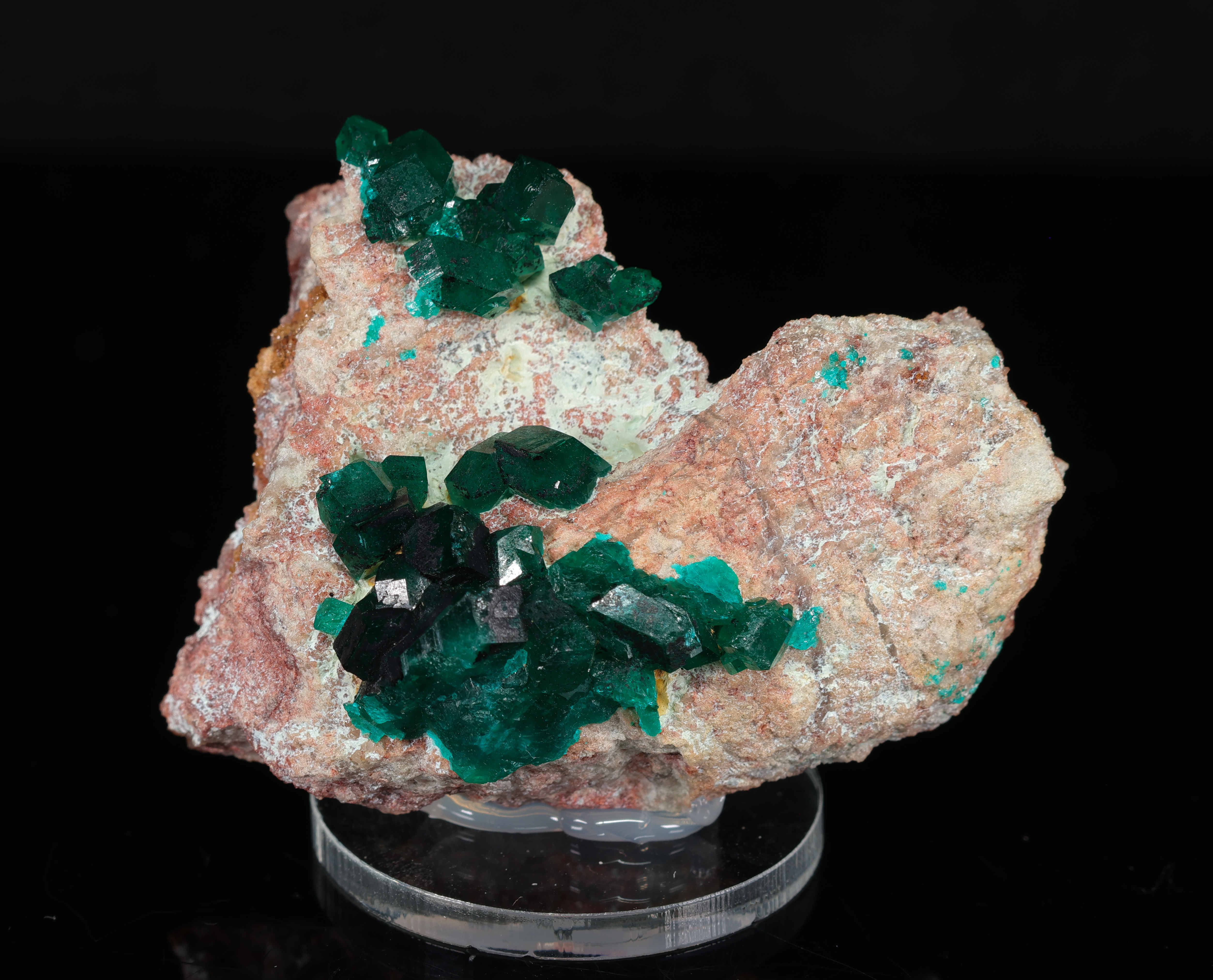 Dioptasa intensamente verde del Kongo