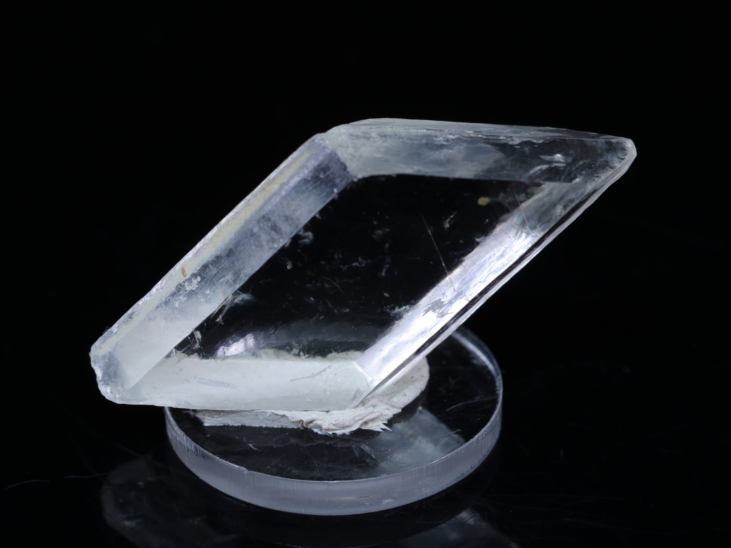 Cristal transparente de selenita de la mina Naica en México