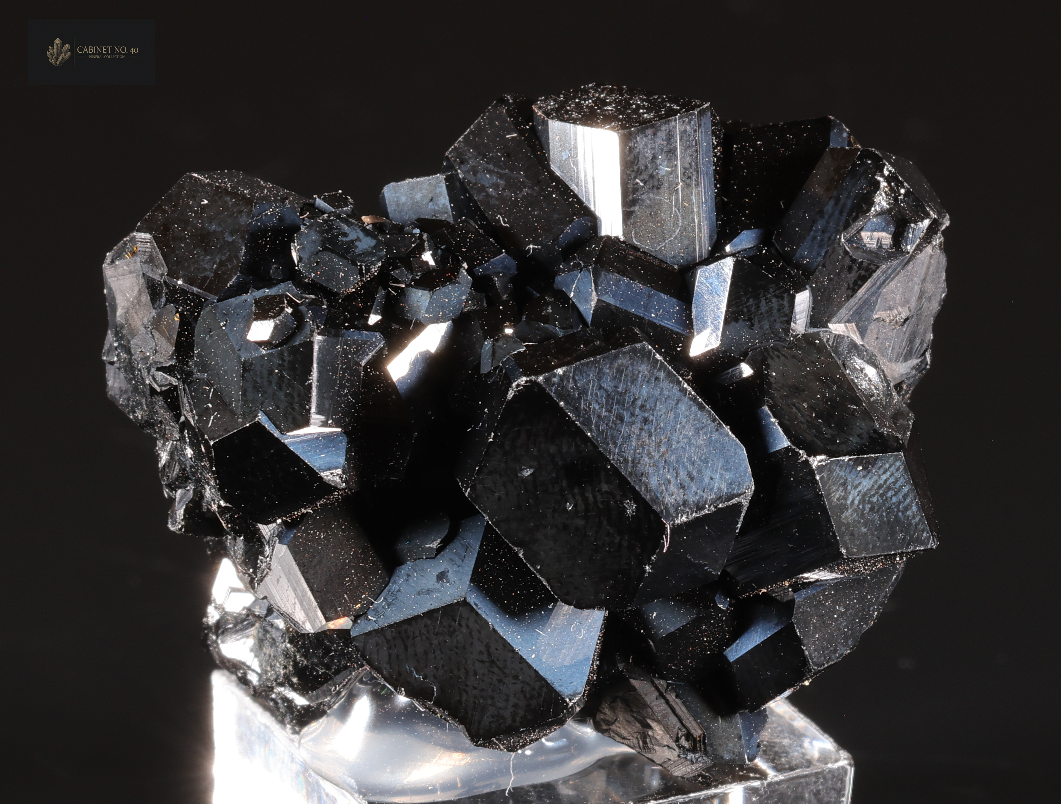 Shiny Black Schorl with Smoky Quartz from Erongo Mountains