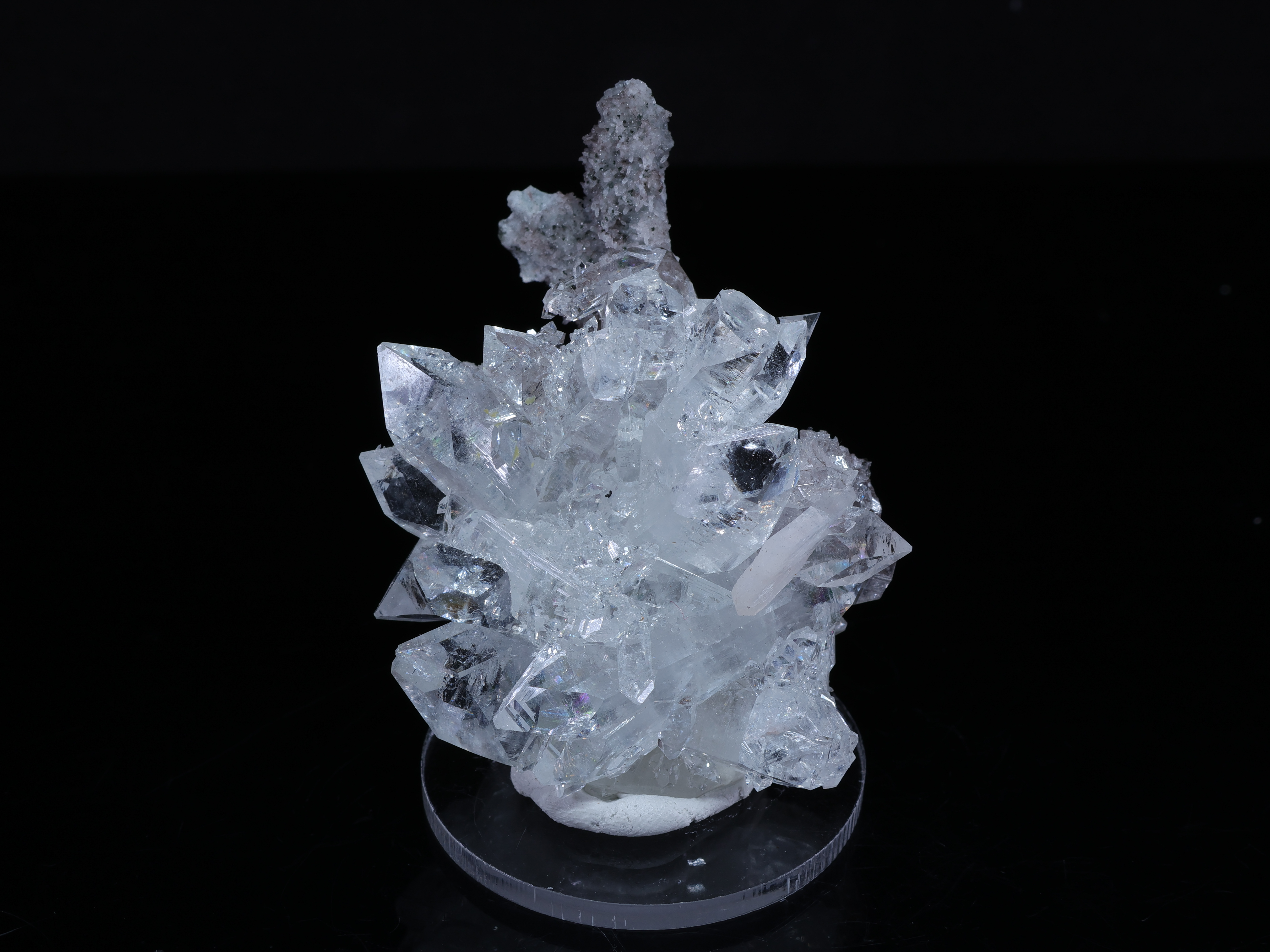 Przezroczyste kryształy apofyllitu z Maharasztry - 4.7cm