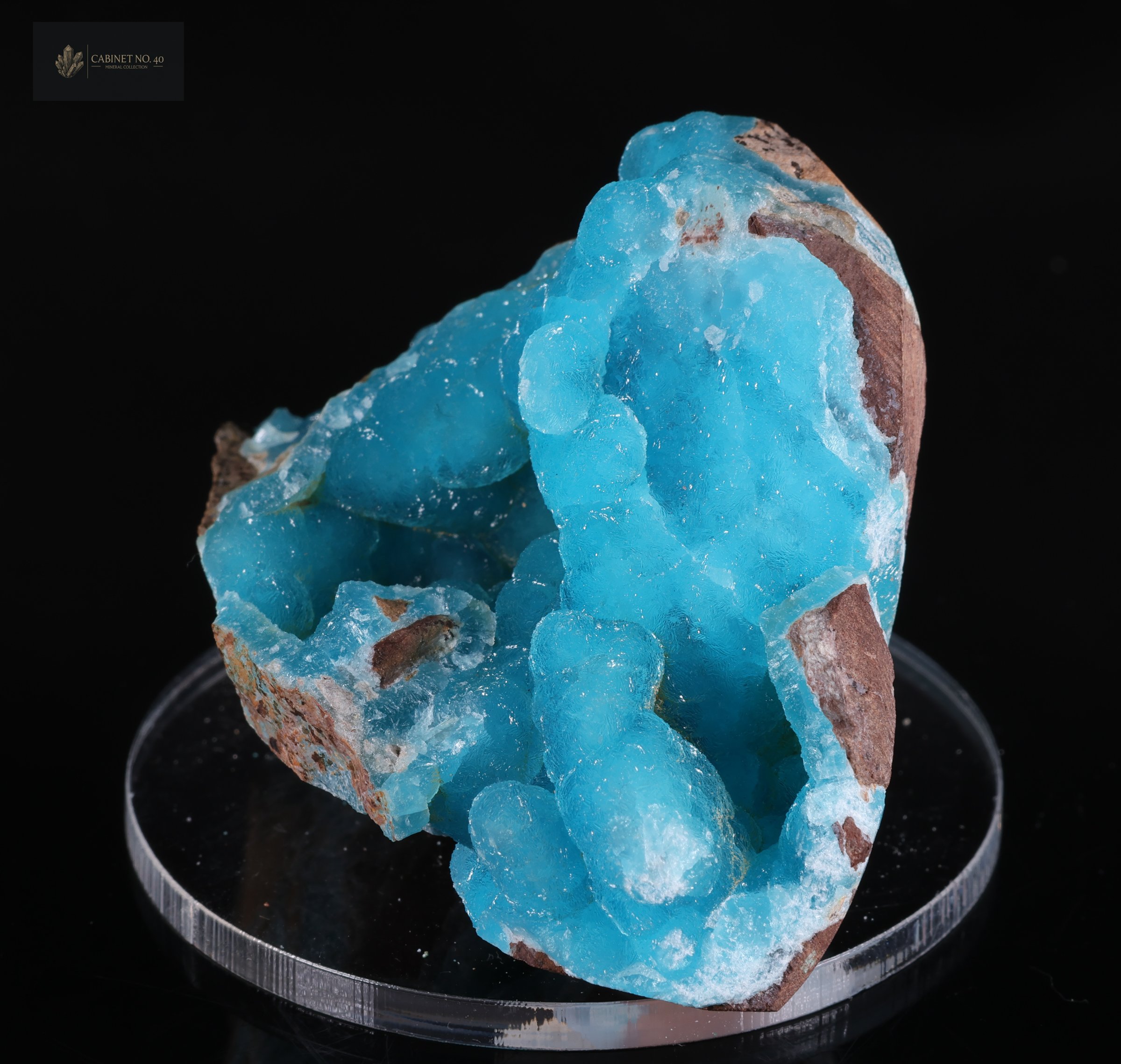 Turquoise-blue Hemimorphite from Palabanda in the Republic of the Congo