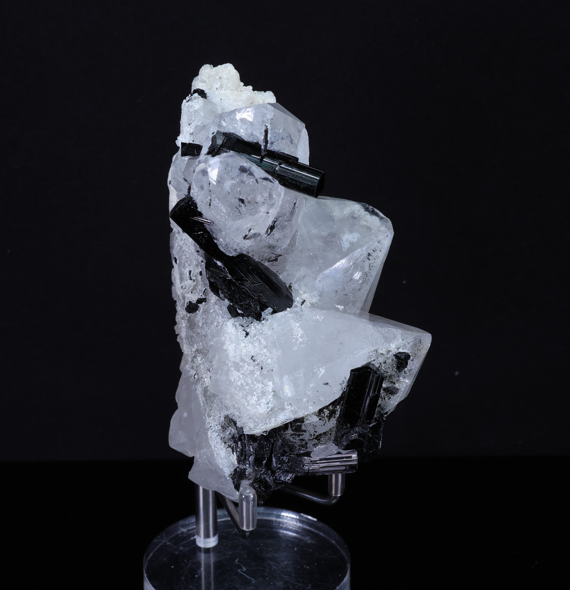 Black Tourmaline Crystals in Quartz from Pakistan