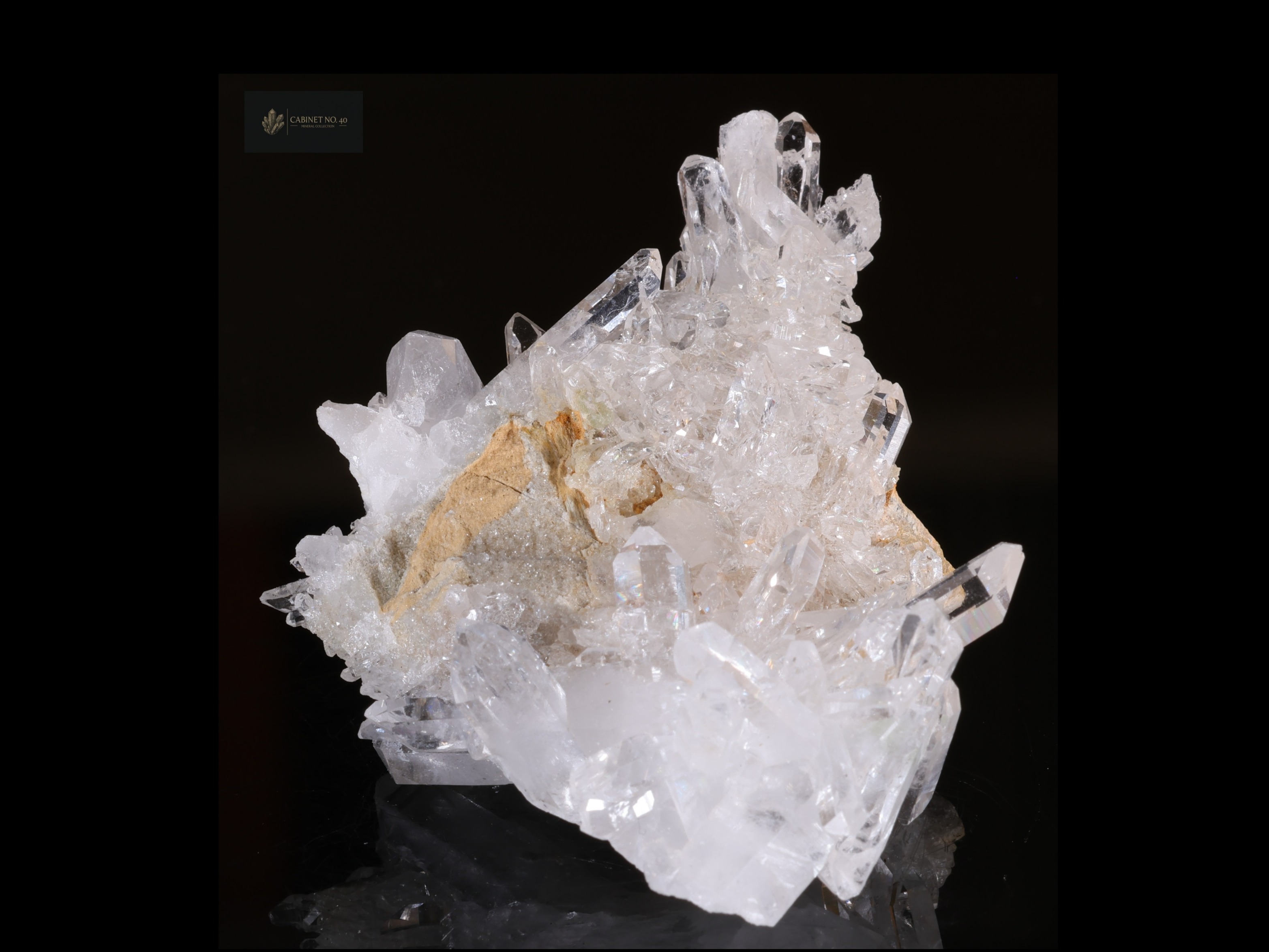 Transparent Quartz with Dense Crystal Cluster from Pakistan
