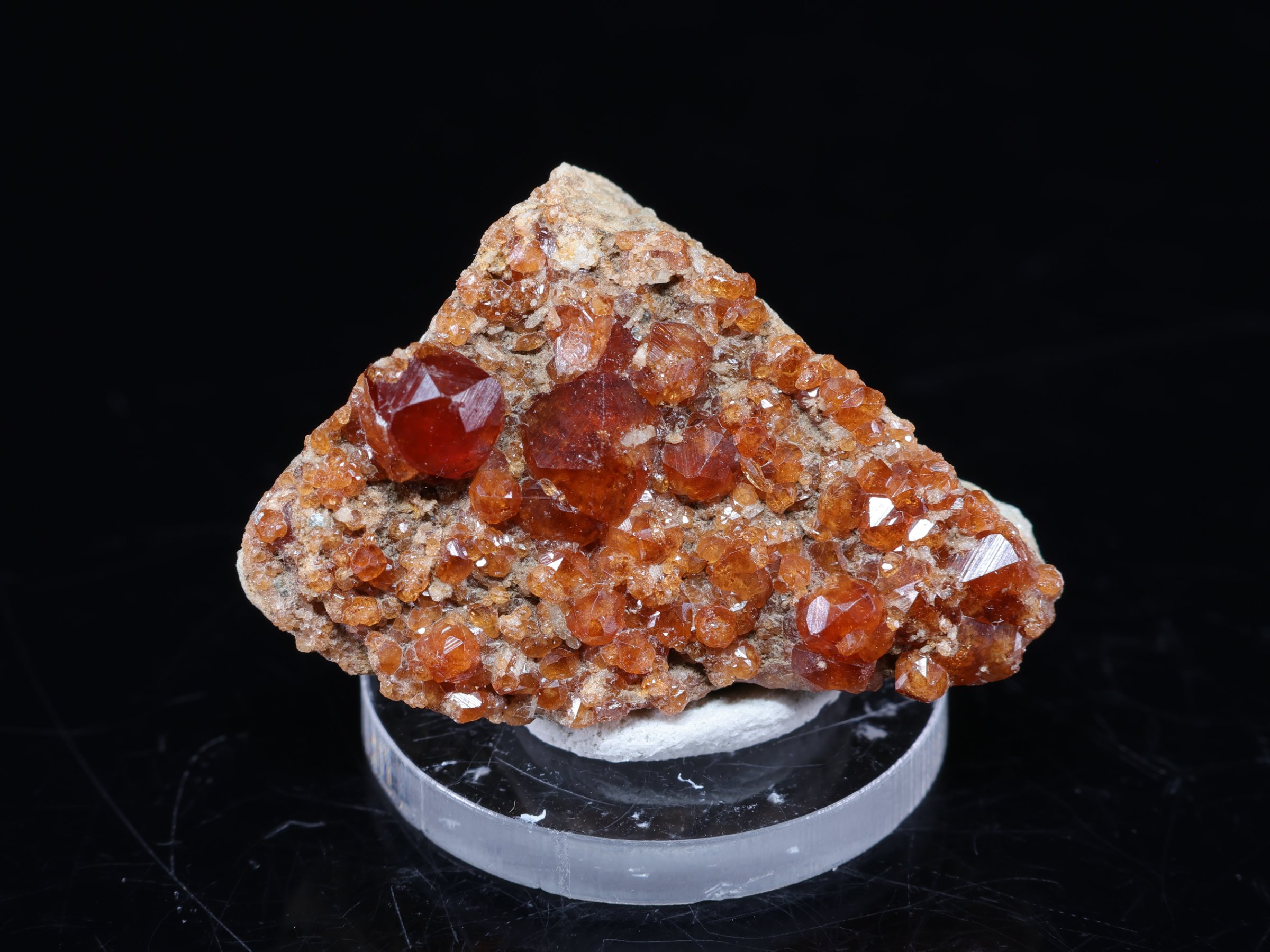 Espessartina naranja-roja de Pakistán - 3cm