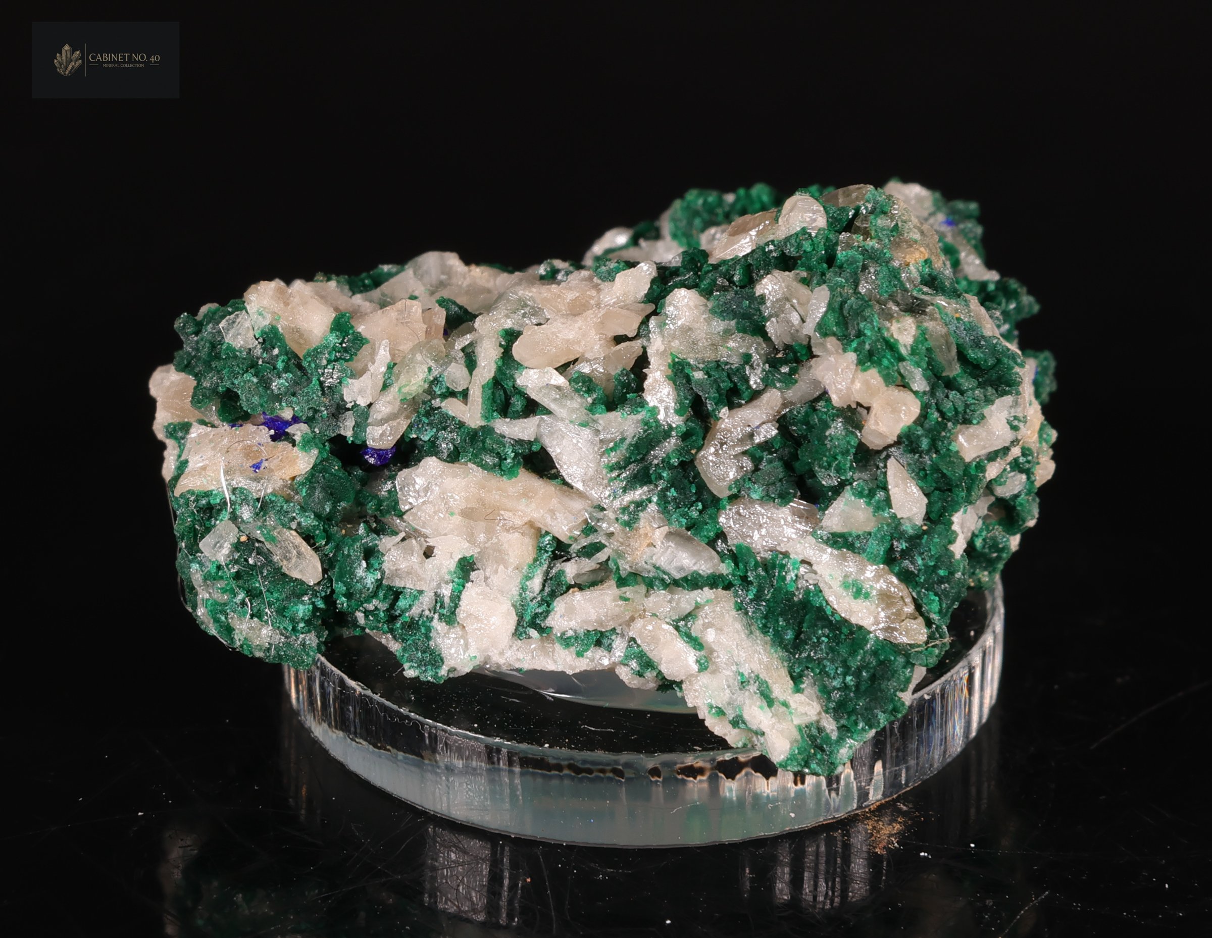 Malachite with Cerussite from Yanga Koubenza