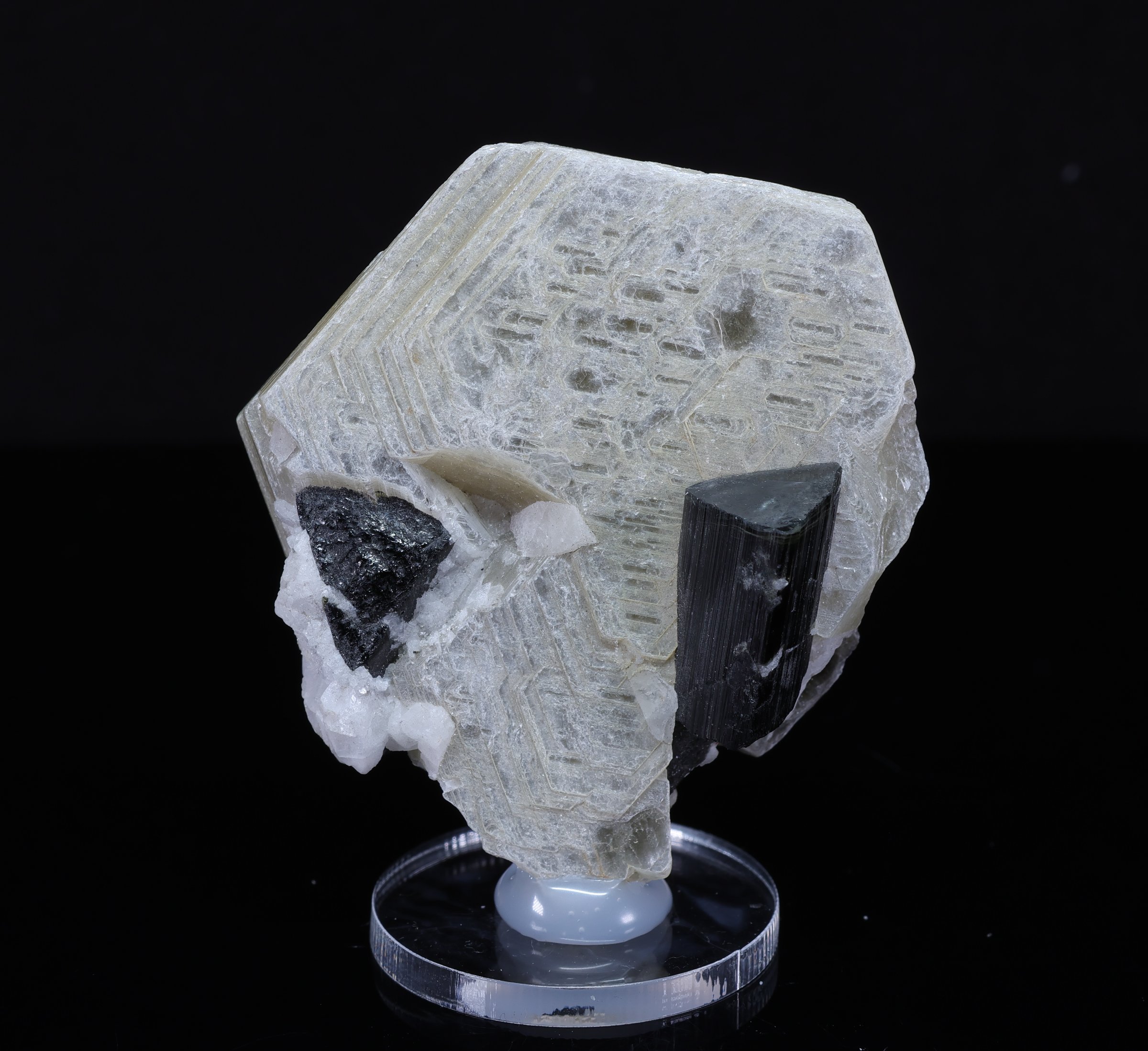 Black Tourmaline in Muscovite from Pakistan