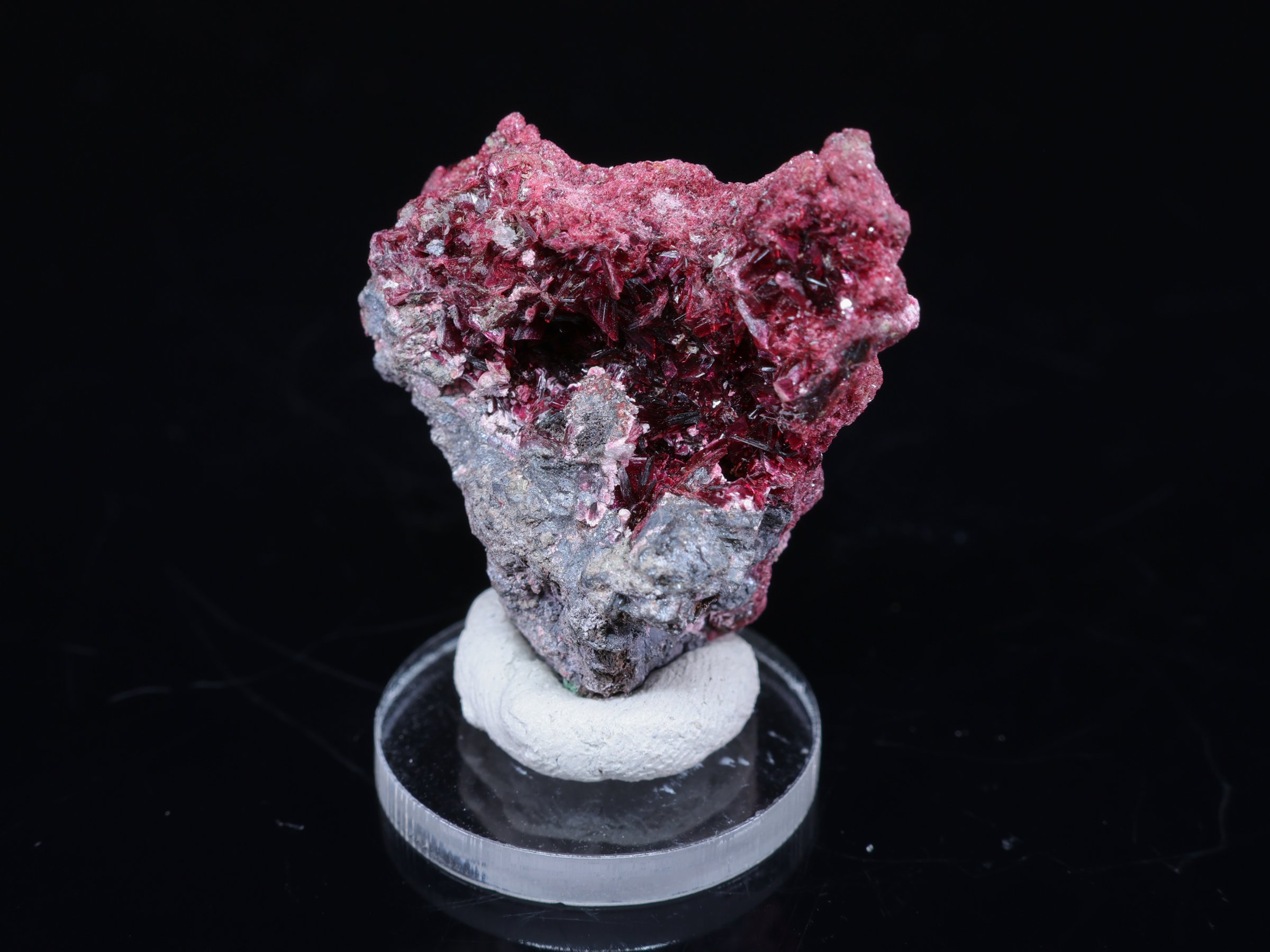 Purple-red Erythrine on matrix from Aghbar Mine in Morocco - Aghbar Mine, Aghbar, Tansifte Caïdat, Agdz Cercle, Zagora Province, Drâa-Tafilalet Region