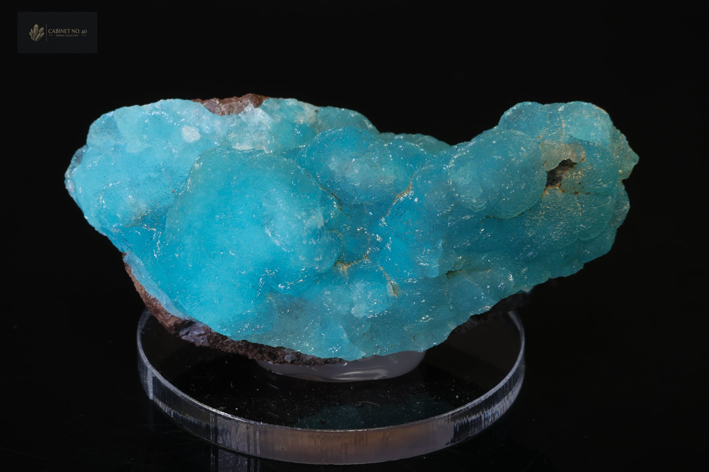 Blue Hemimorphite from Palabanda in the Republic of the Congo