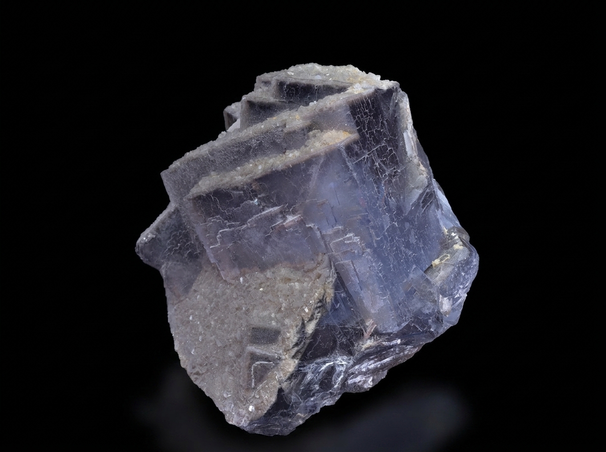 Fluorita gris-púrpura de Pakistán
