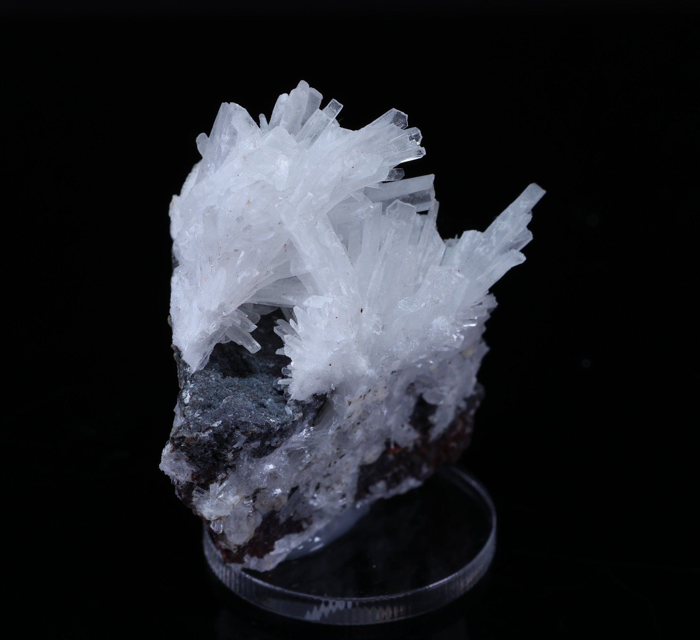 White Crystals of Aragonite on Matrix from Pakistan