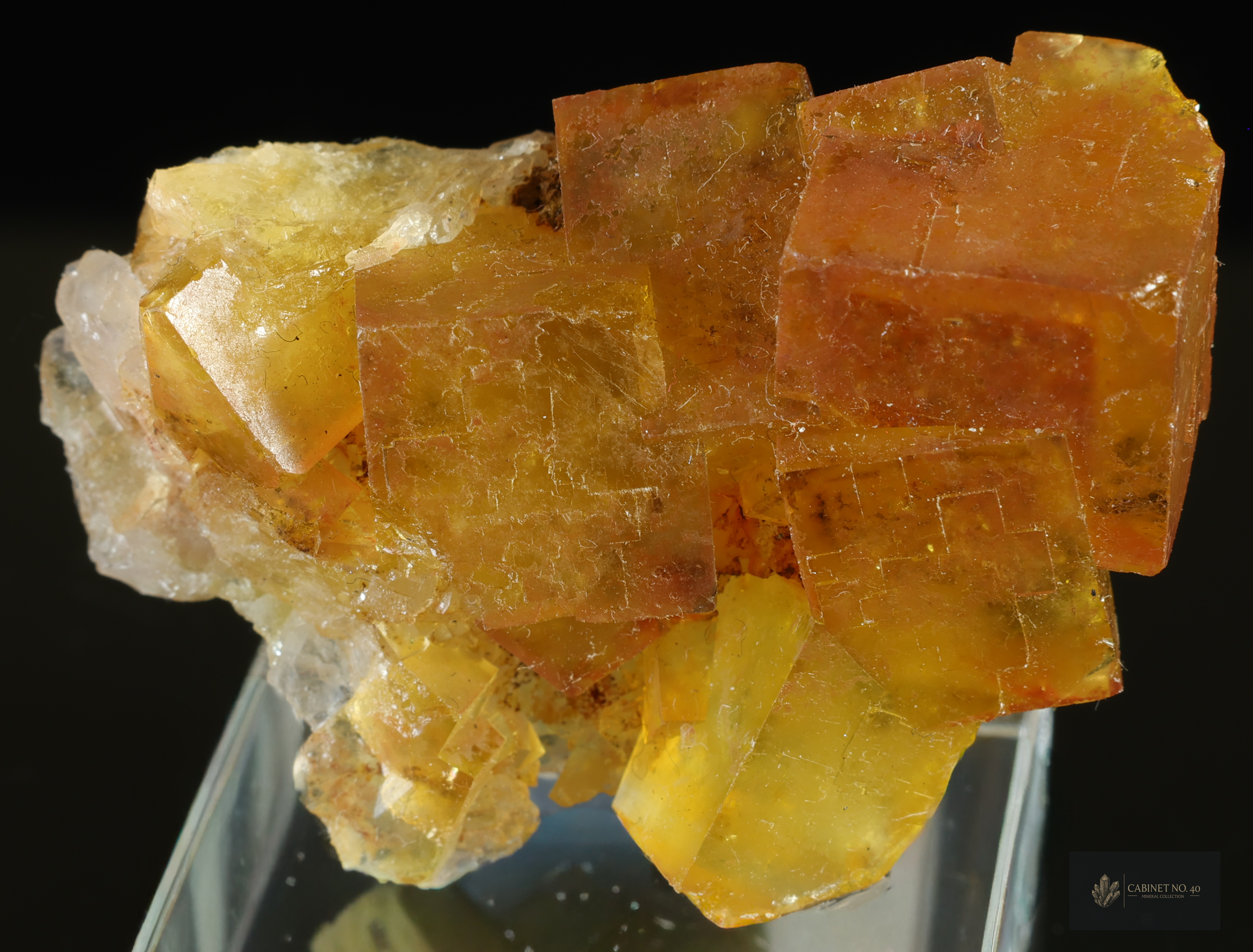 Fluorita naranja miel de Marruecos