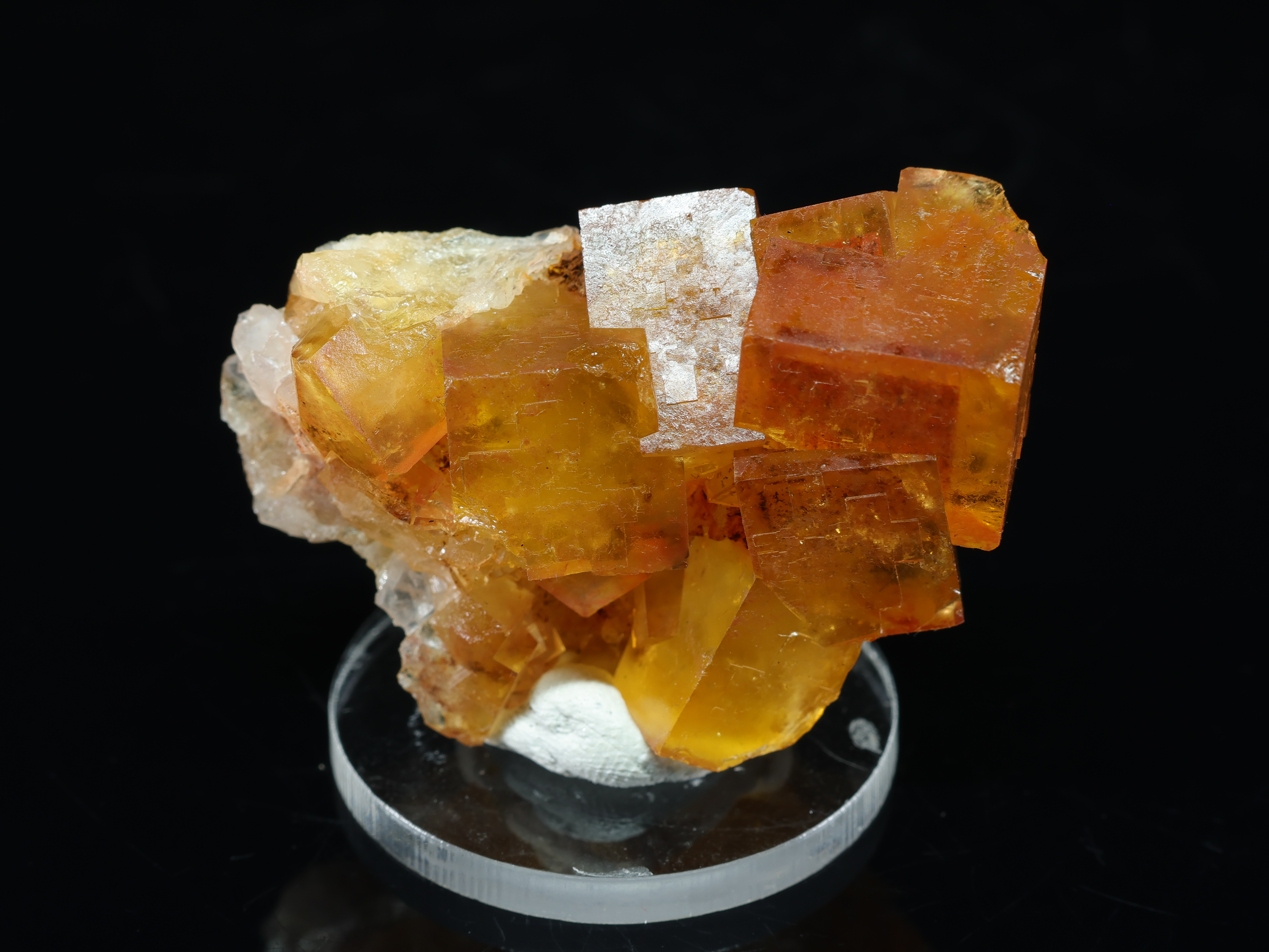Fluorita naranja miel de Marruecos
