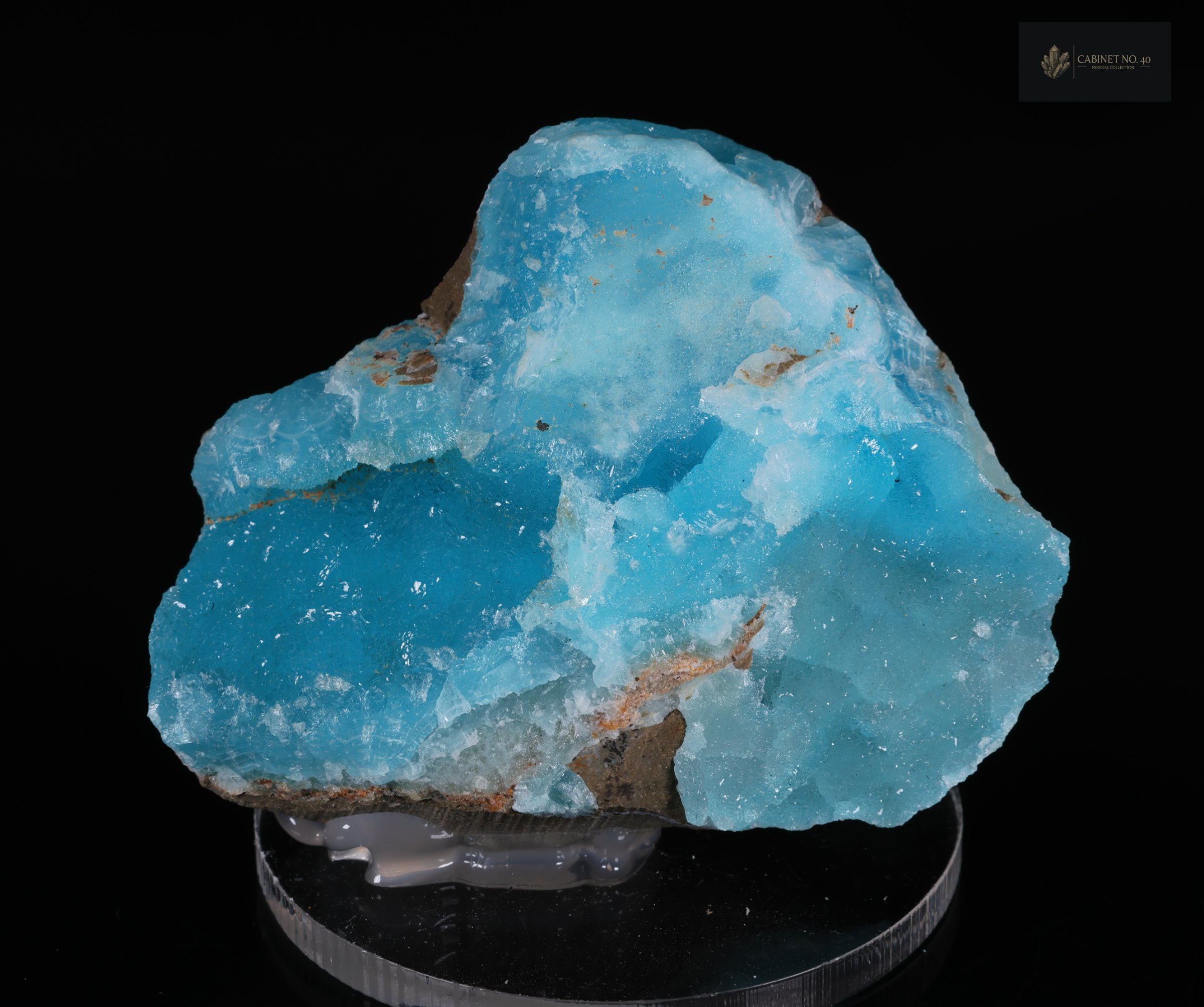 Blue Hemimorphite from the Palabanda Quarries in Congo