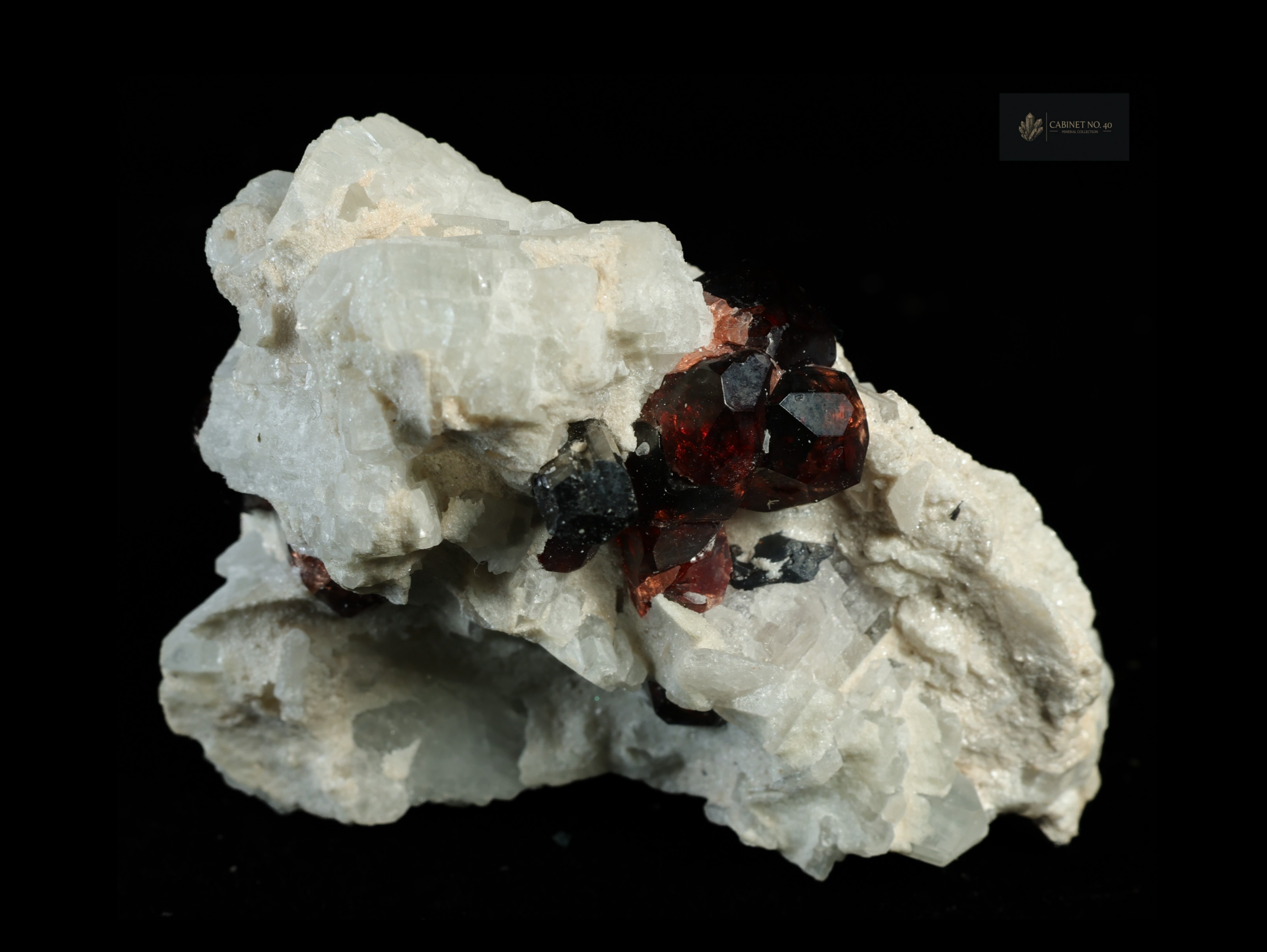 Spessartine, Schorl (Black Tourmaline)