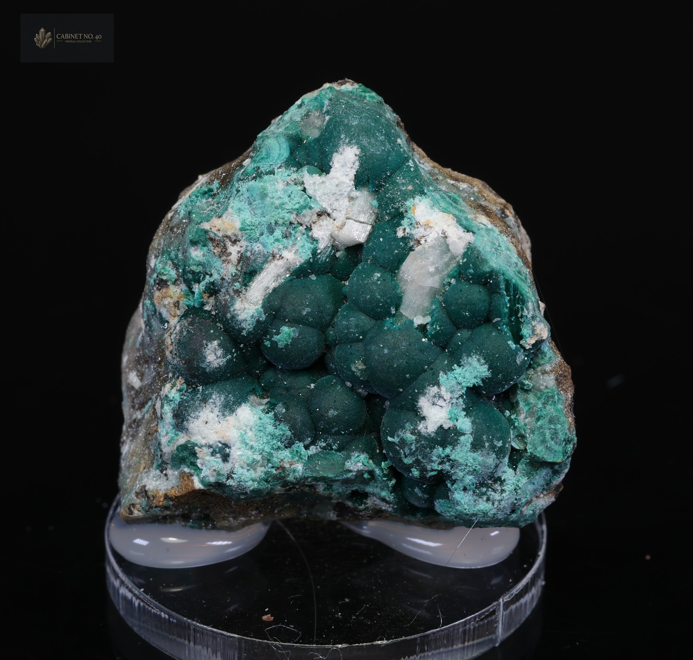 Turquoise-green Rosasite from Yanga Koubenza - Yanga Koubenza quarries, Mfouati, Mfouati District, Bouenza Department