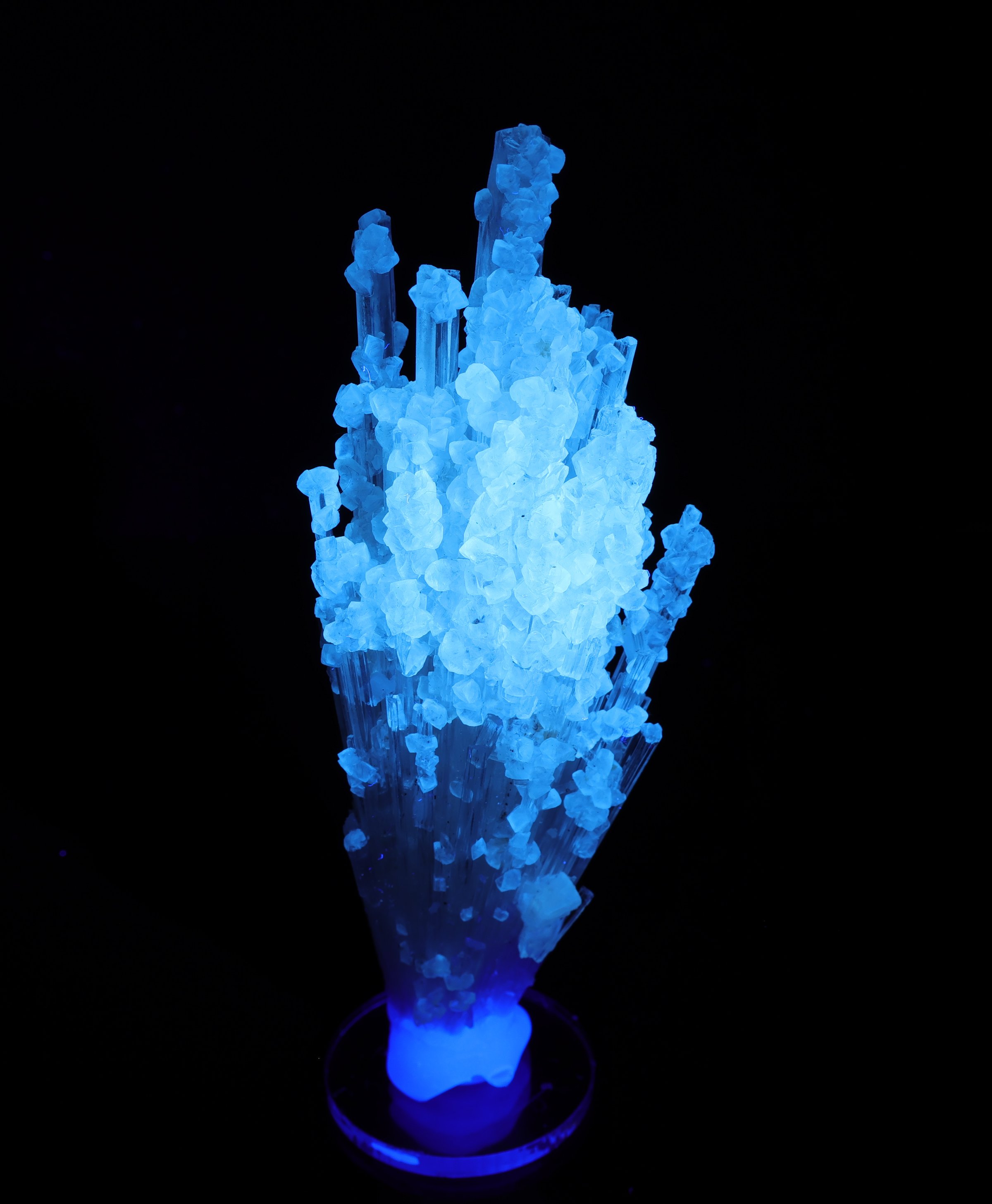 Transparent Scapolite with Calcite from India