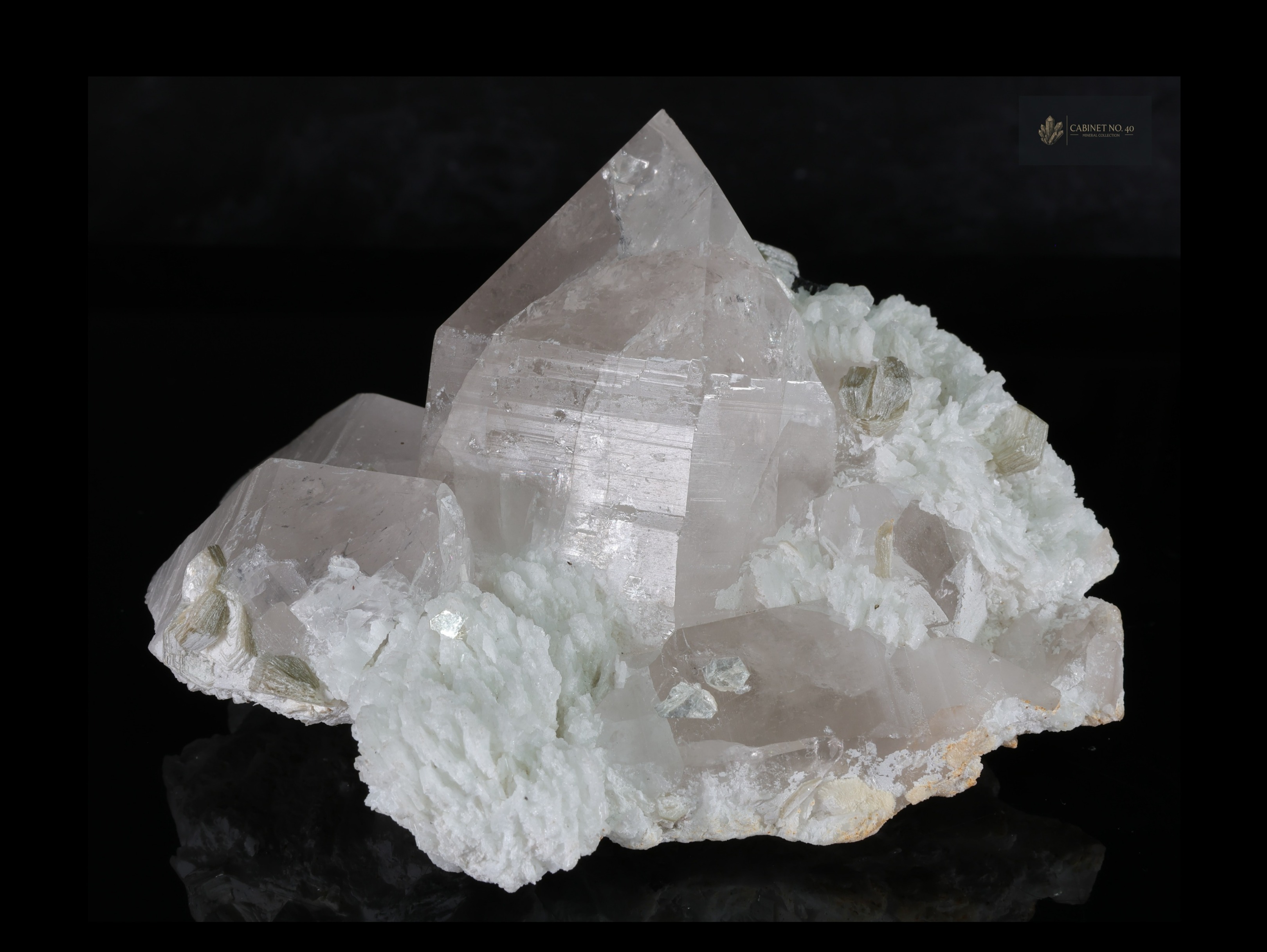 Milky white quartz crystals from Pakistan