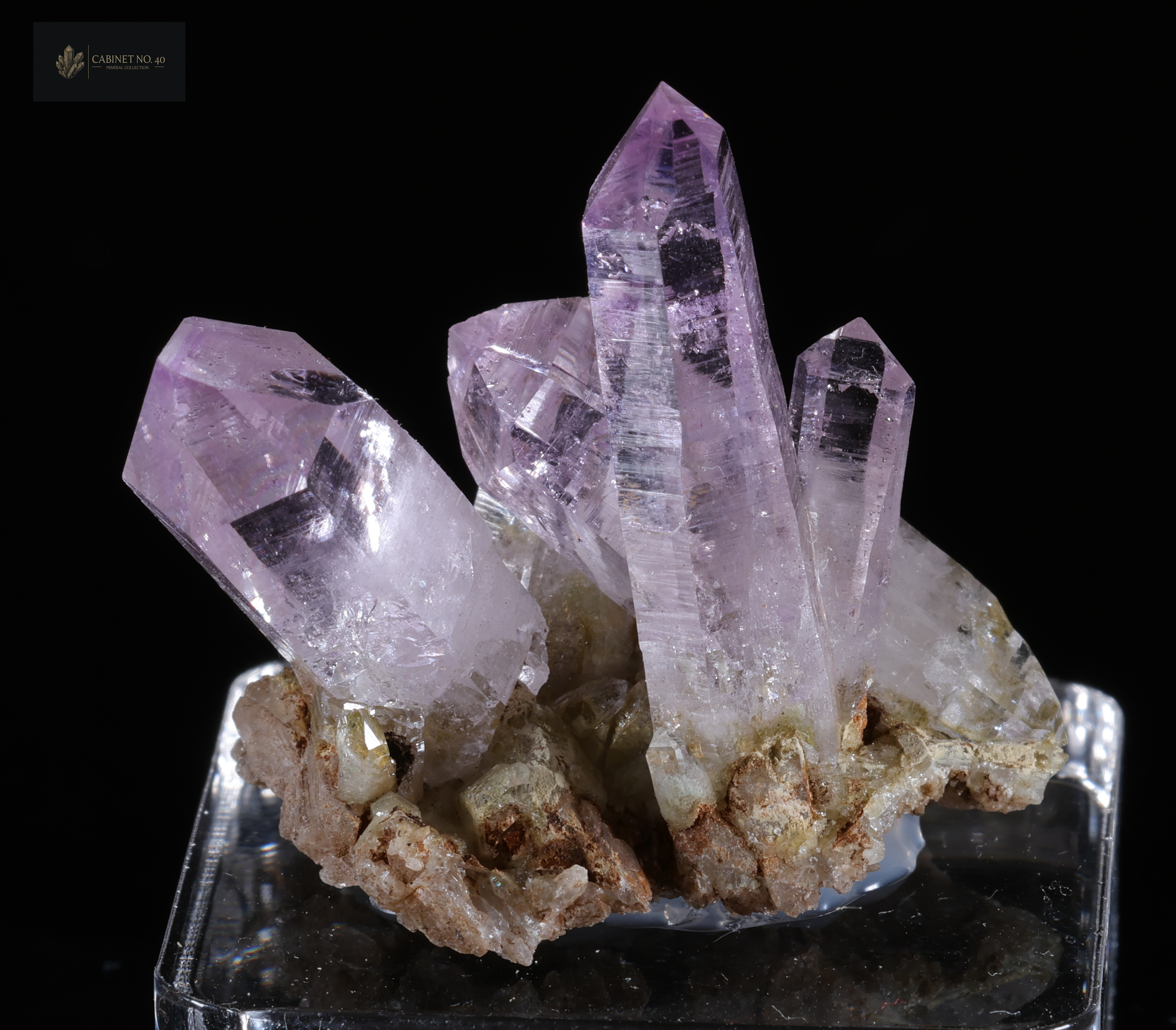 Amatista transparente con delicados extremos violetas de Las Vigas