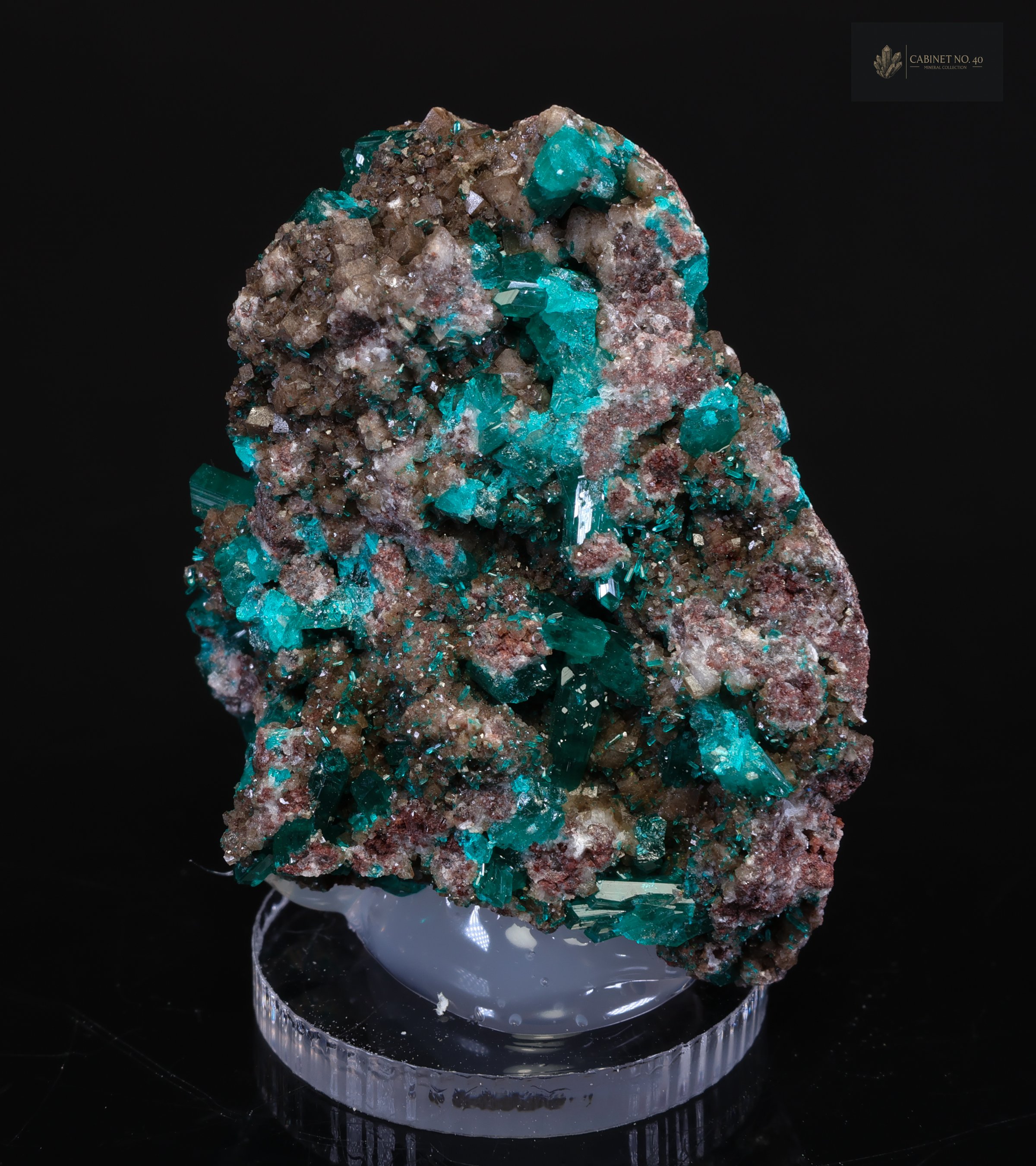 Emerald Green Dioptase from N'tola Mine