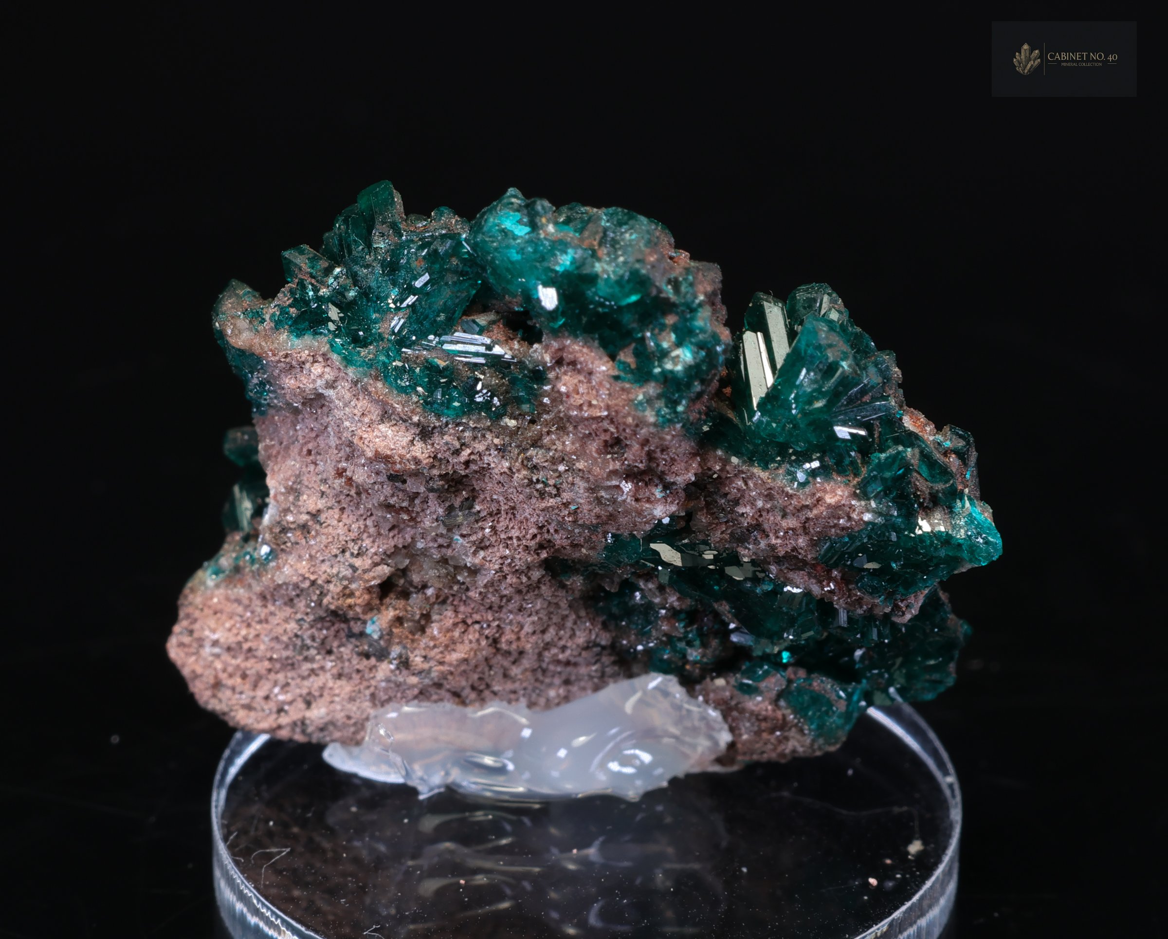 Emerald Green Dioptase from N'tola Mine