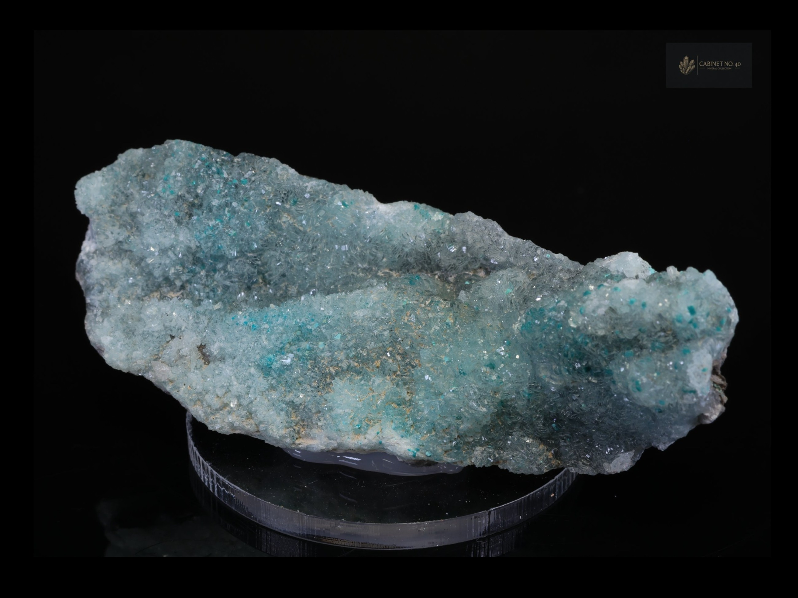 Hemimorfito azul-verde de Mfouati