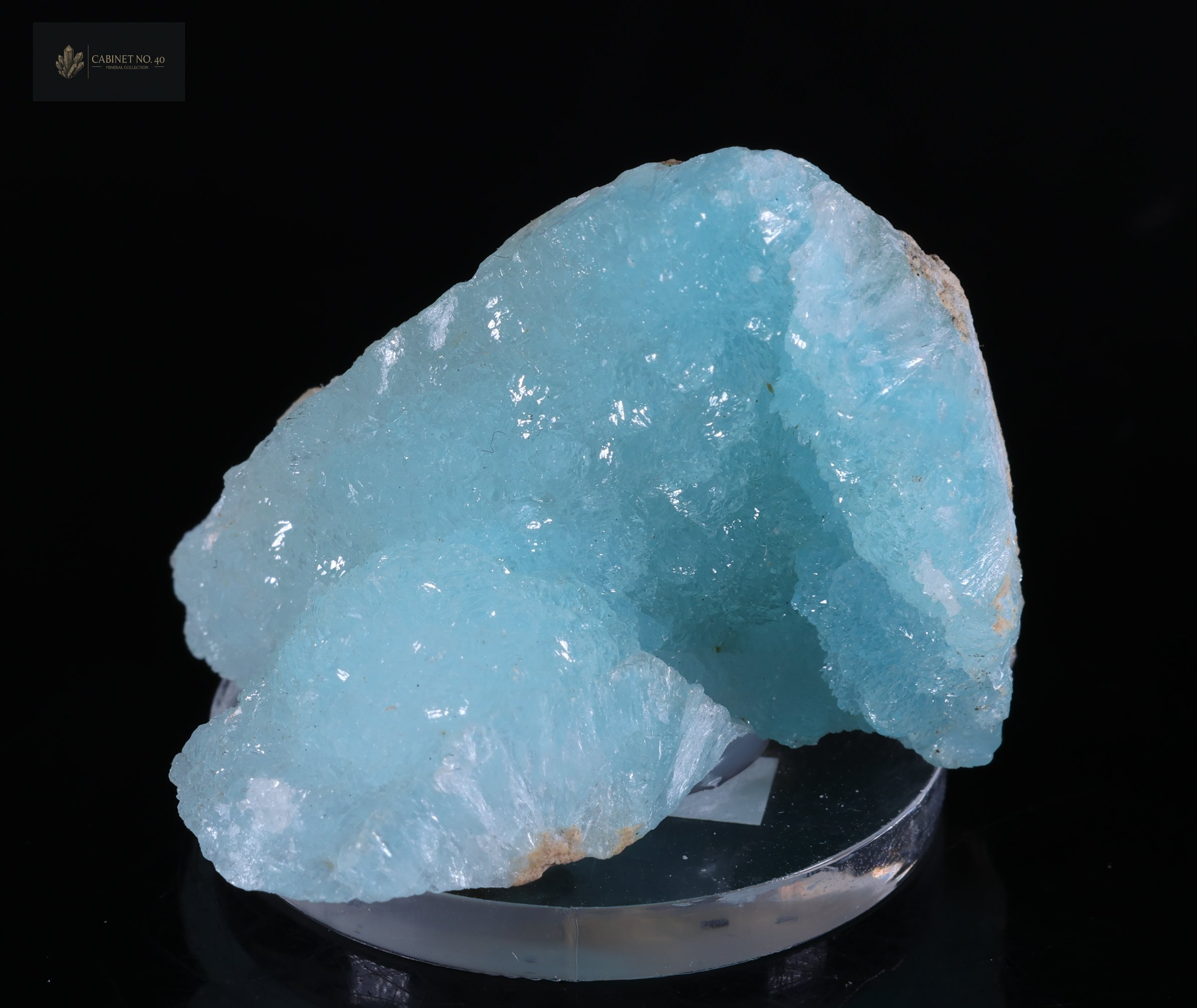 Blue Hemimorphite from Congo - Mfouati Mine, Mfouati, Mfouati District, Bouenza Department