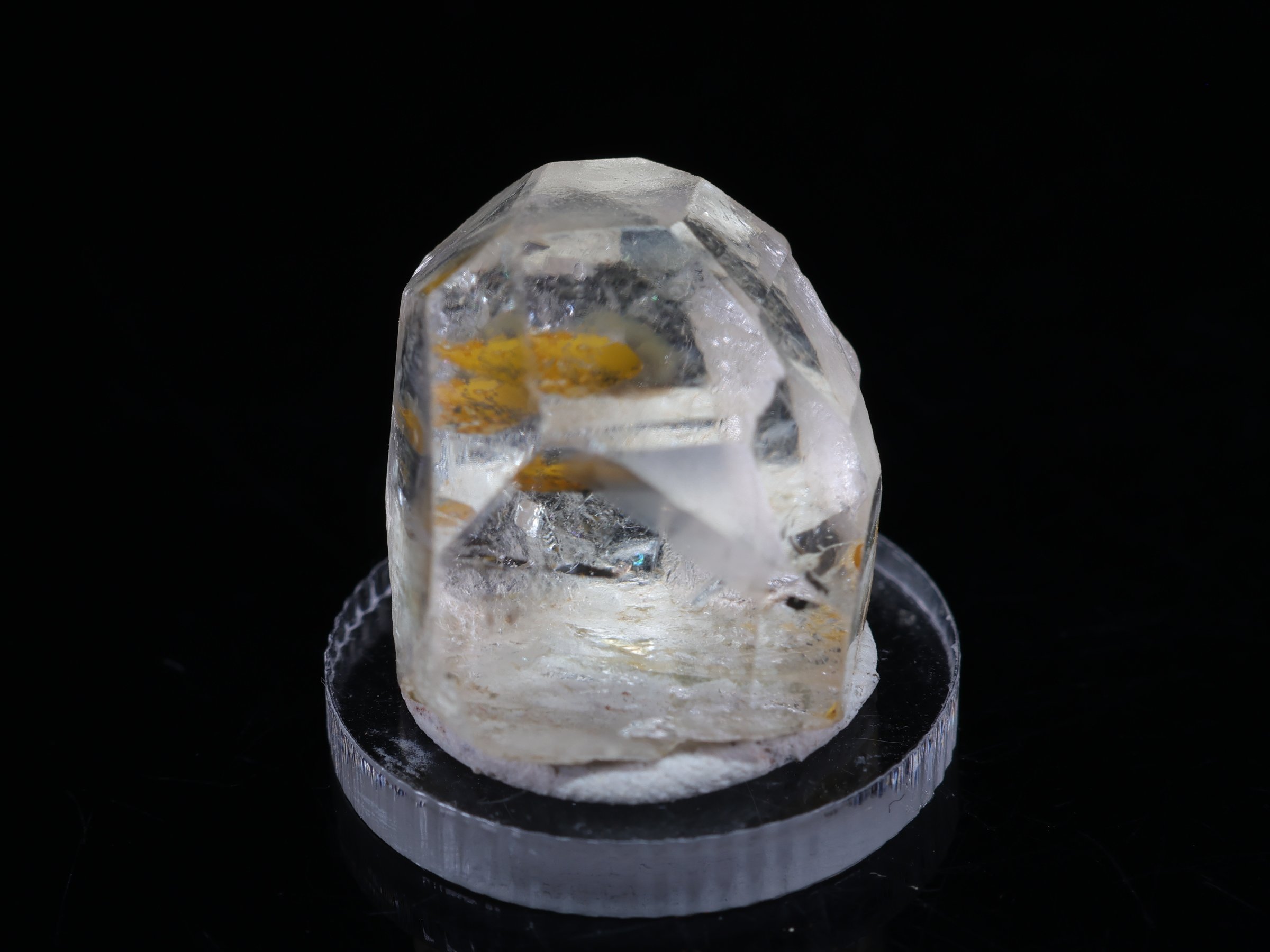 Transparent Topaz Crystal with Inclusions from Namibia
