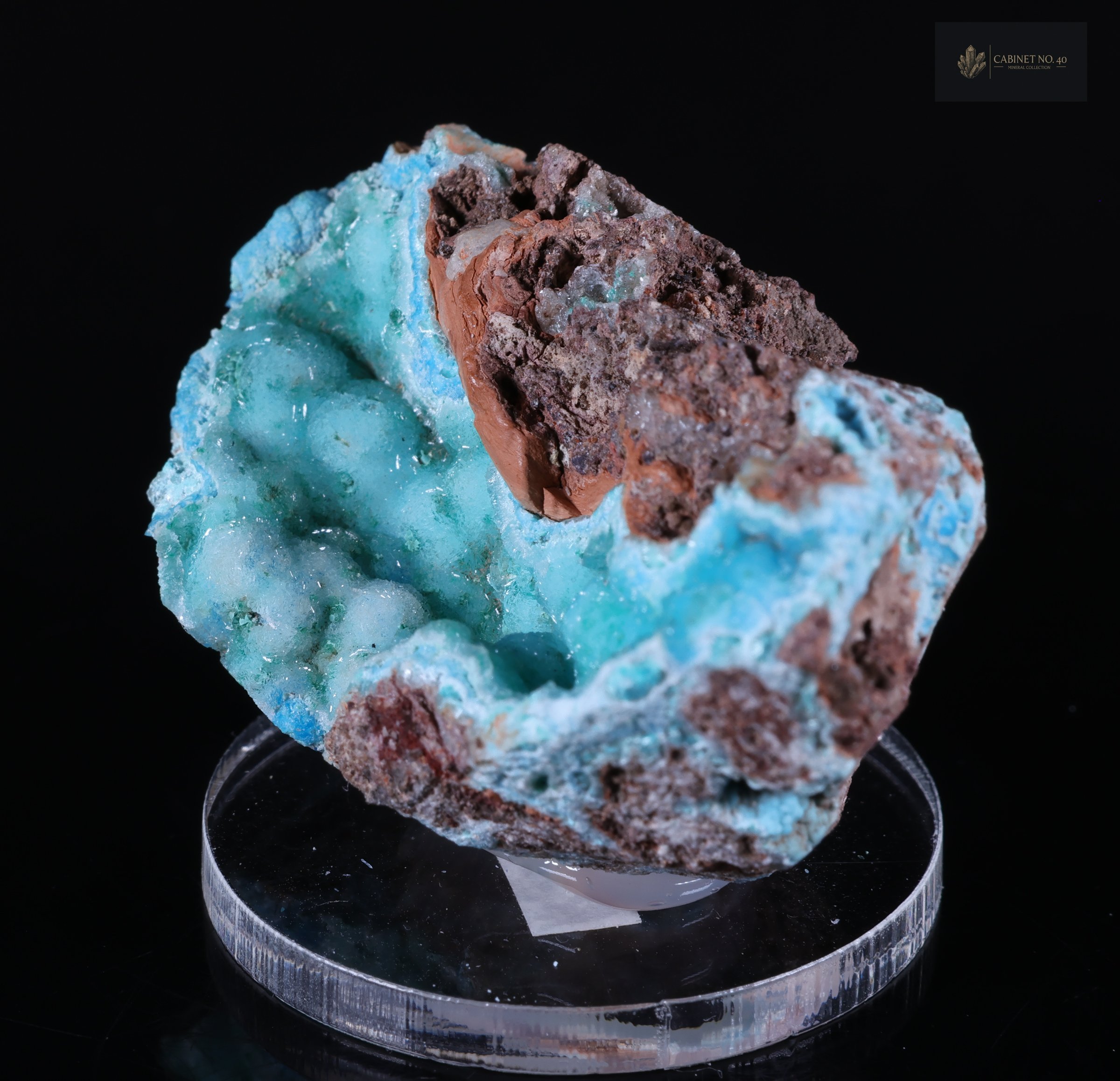Turquoise Hemimorphite Botryoidal from Mindouli
