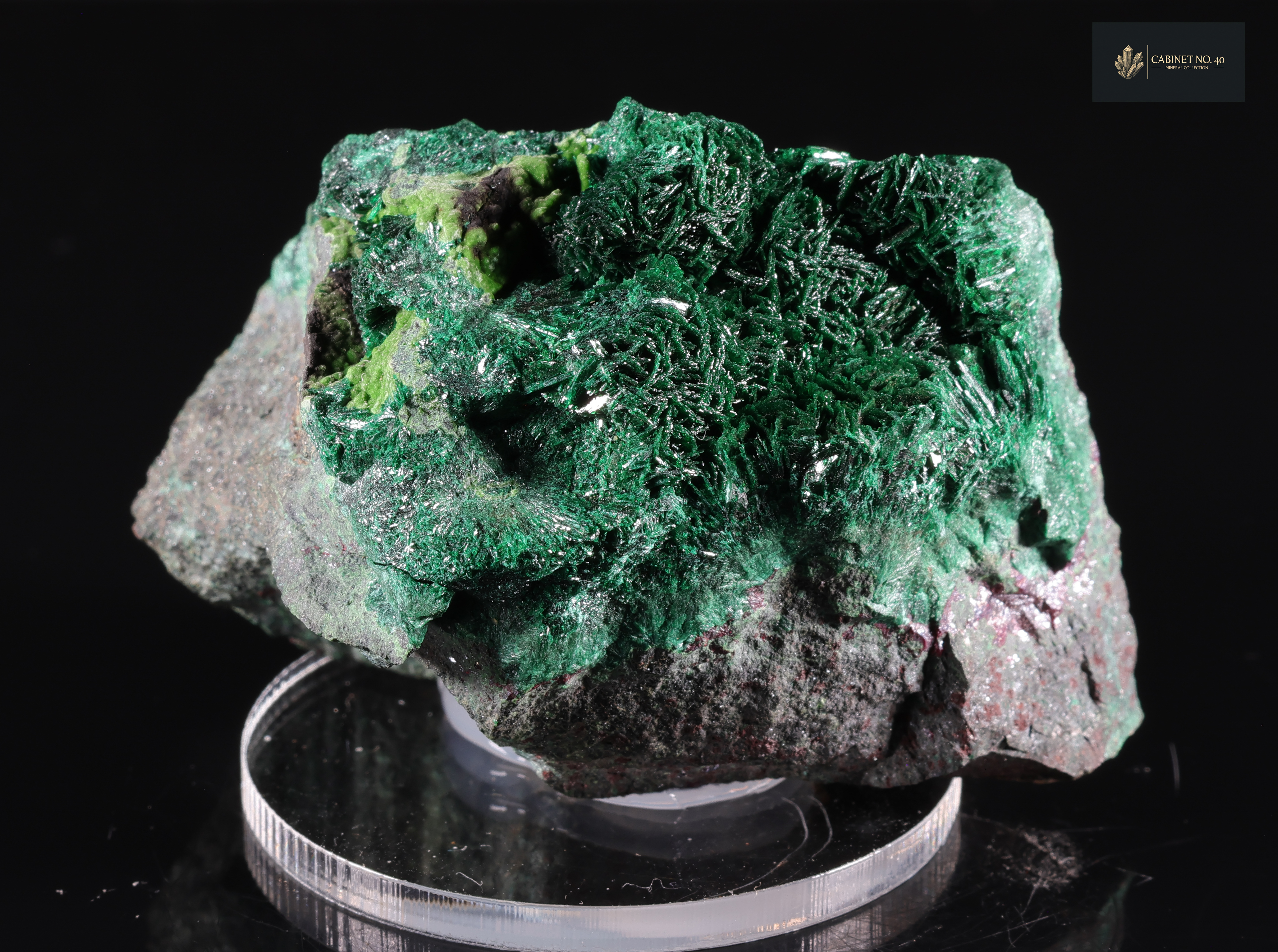 Collection from Tsumeb: Olivenite, Duftite, Malachite - Tsumeb Mine, Otavi Highlands