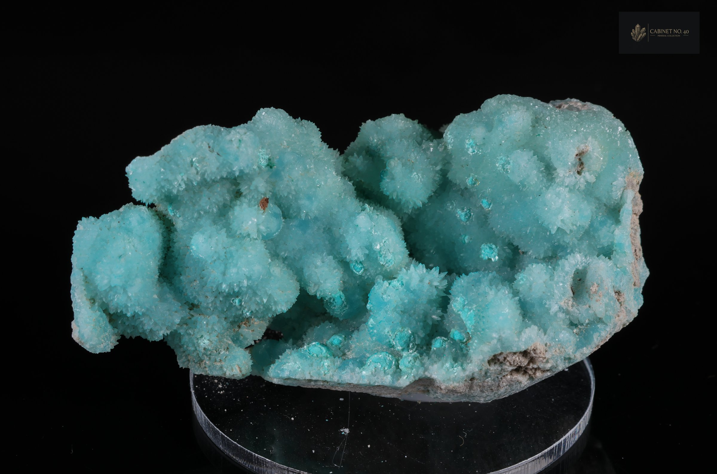 Hemimorfito azul con auricalcita de Palabanda