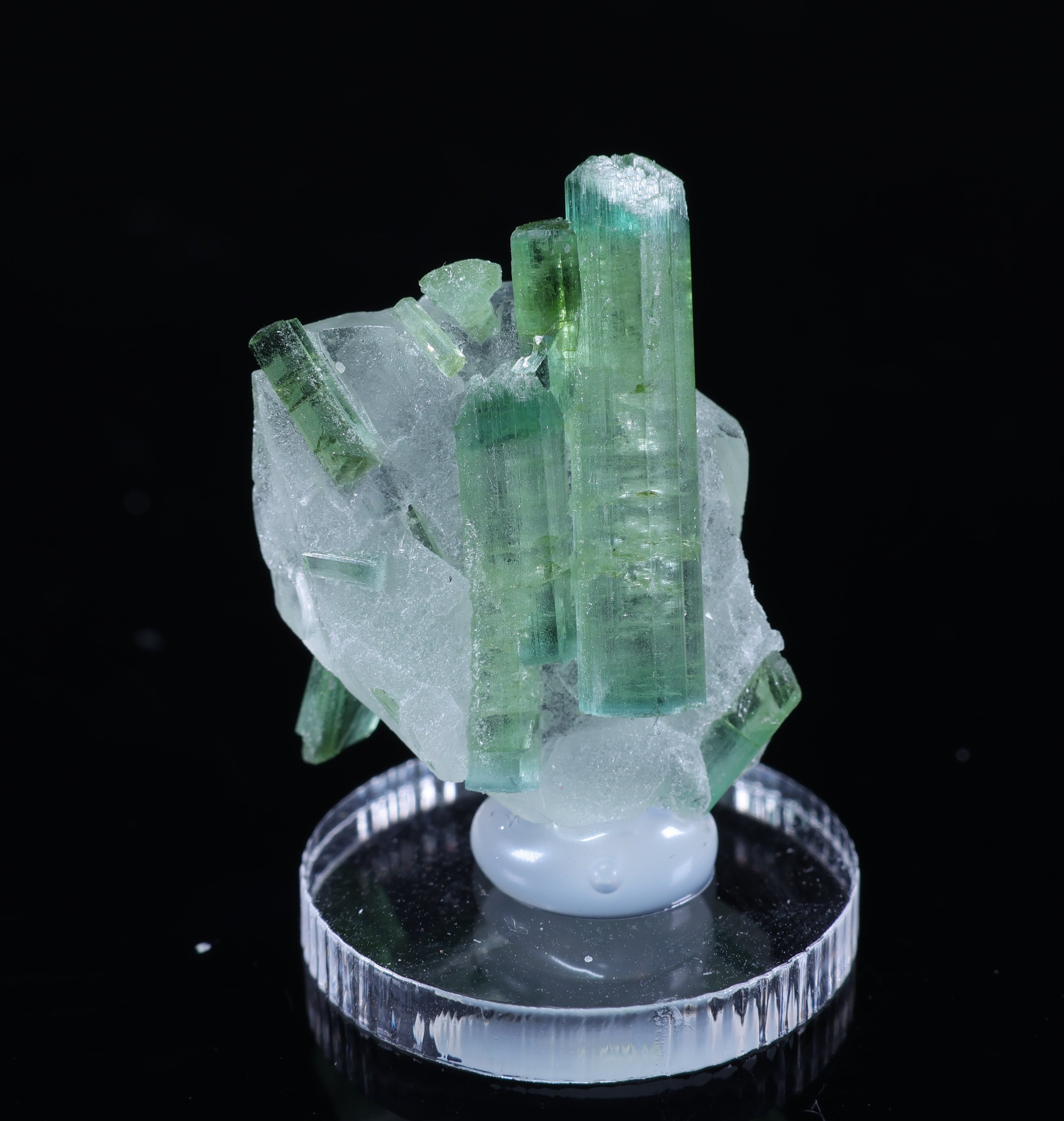 Glassy Green Tourmaline in Quartz from Afghanistan