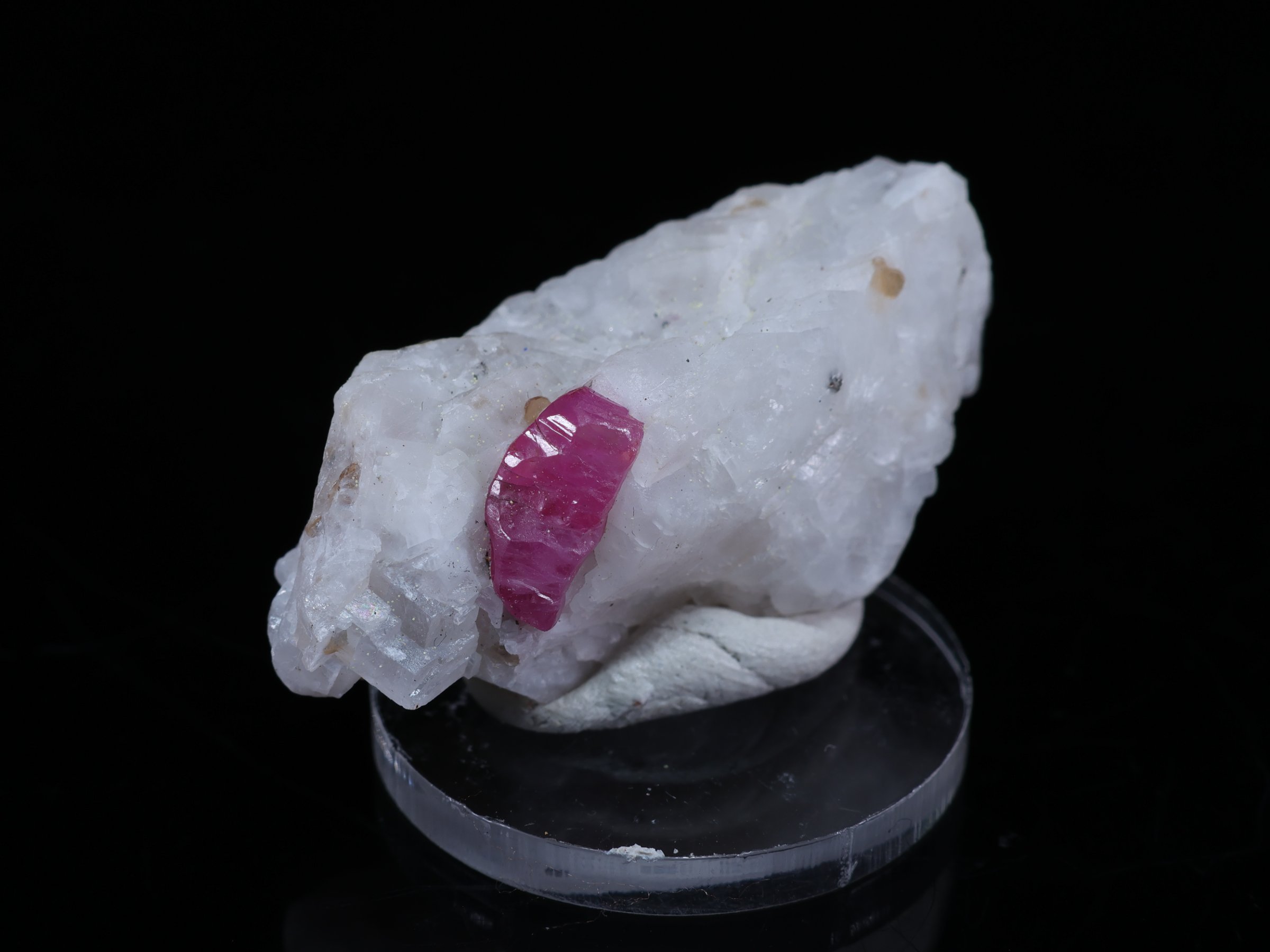 Ruby in White Marble from Afghanistan - Jegdalek ruby deposit, Surobi District, Kabul