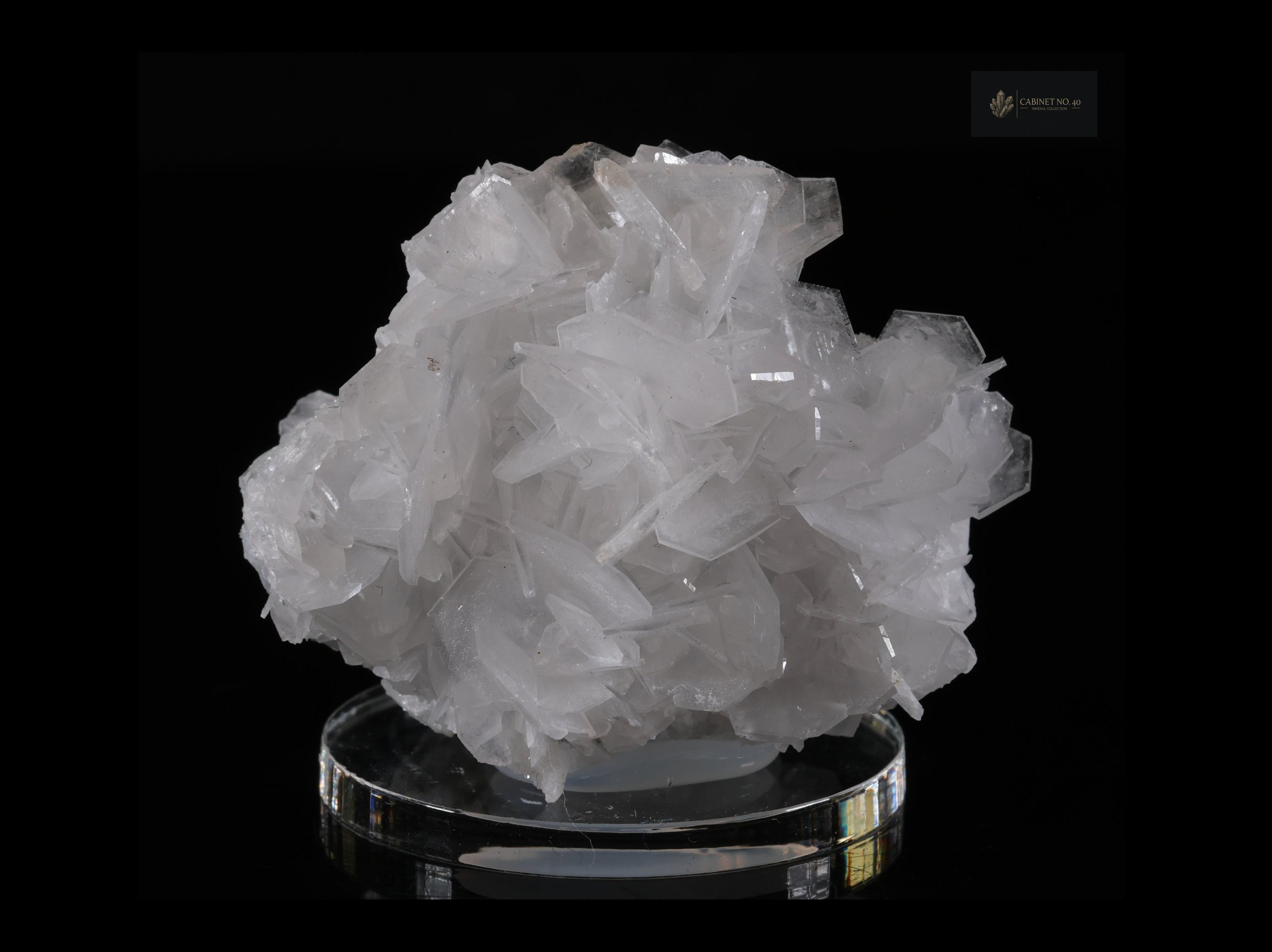 Snow-white Calcite with Sharp Edges from China